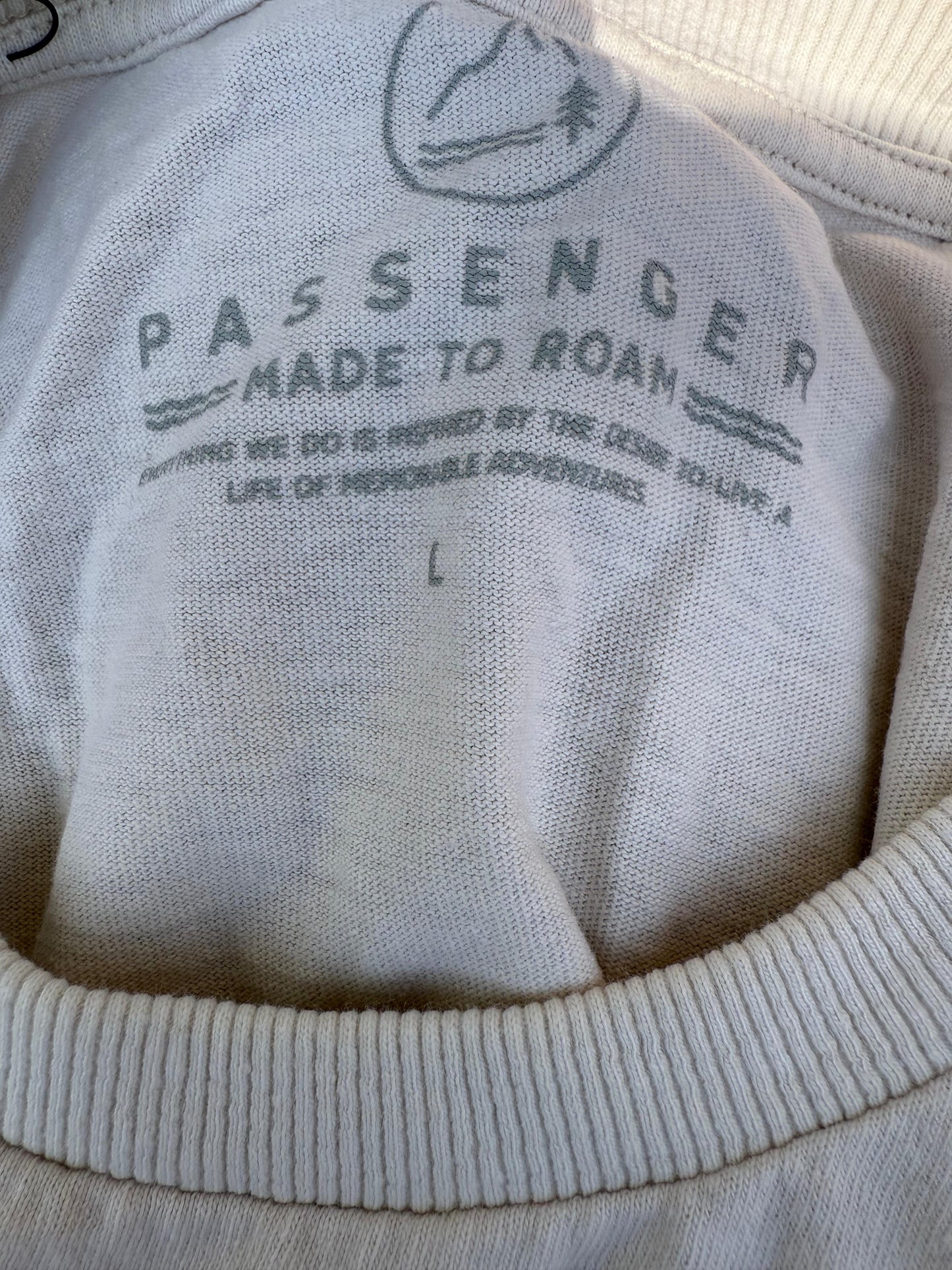 Passenger Outsiders Social Club Long Sleeve White T-Shirt Unisex - L/Large