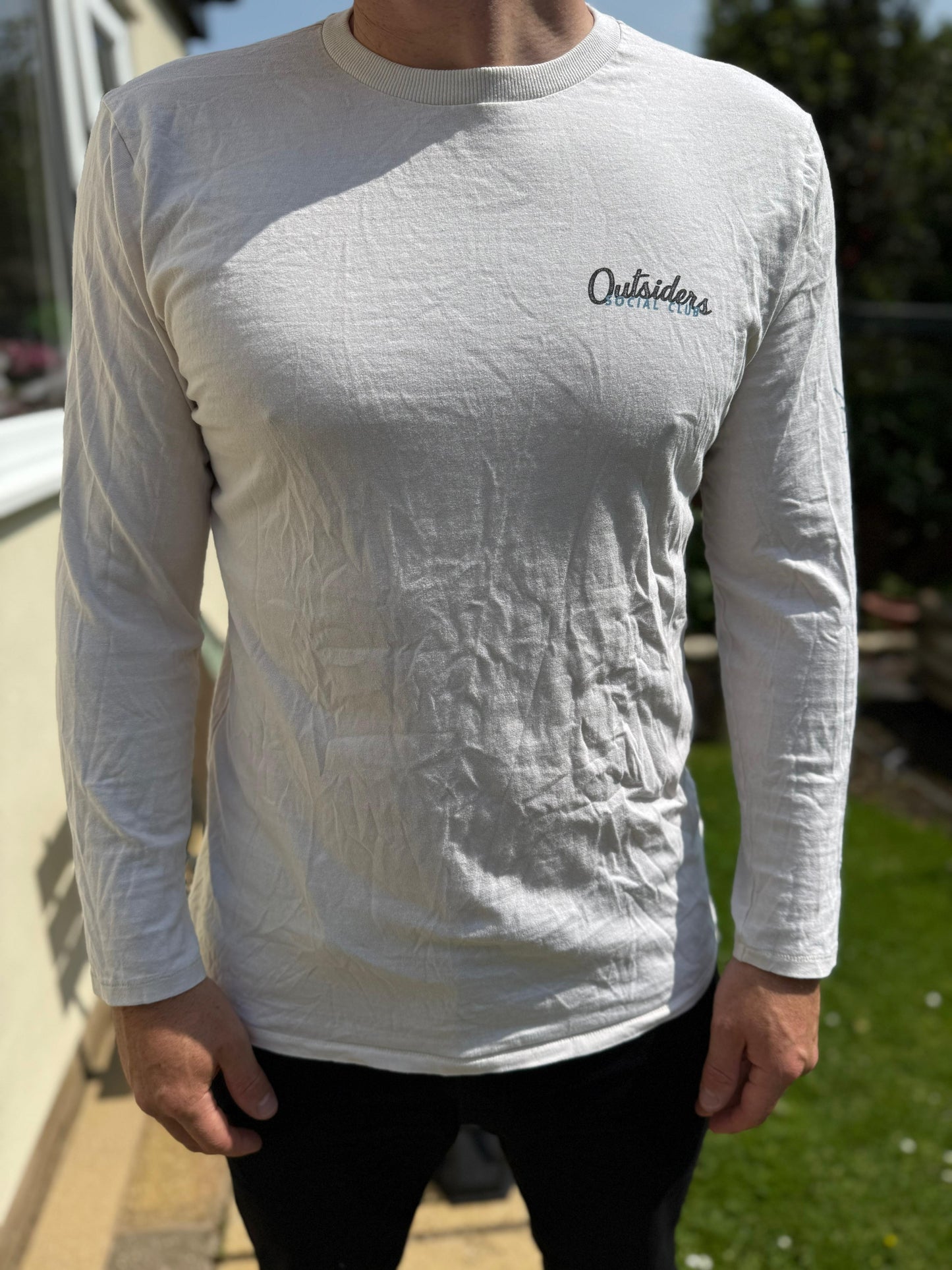 Passenger Outsiders Social Club Long Sleeve White T-Shirt Unisex - L/Large