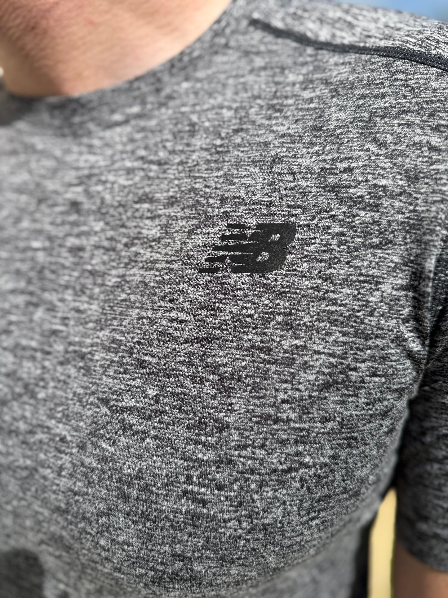 New Balance Grey Activewear Gym Casual Running Short Sleeve T-Shirt - M/Medium