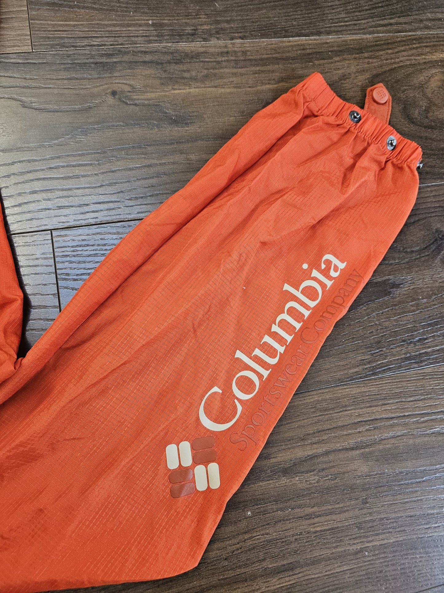 Mens Columbia 1/2 Zip Windbreaker Pullover Jacket & Wind Pants Orange- M/Medium/30