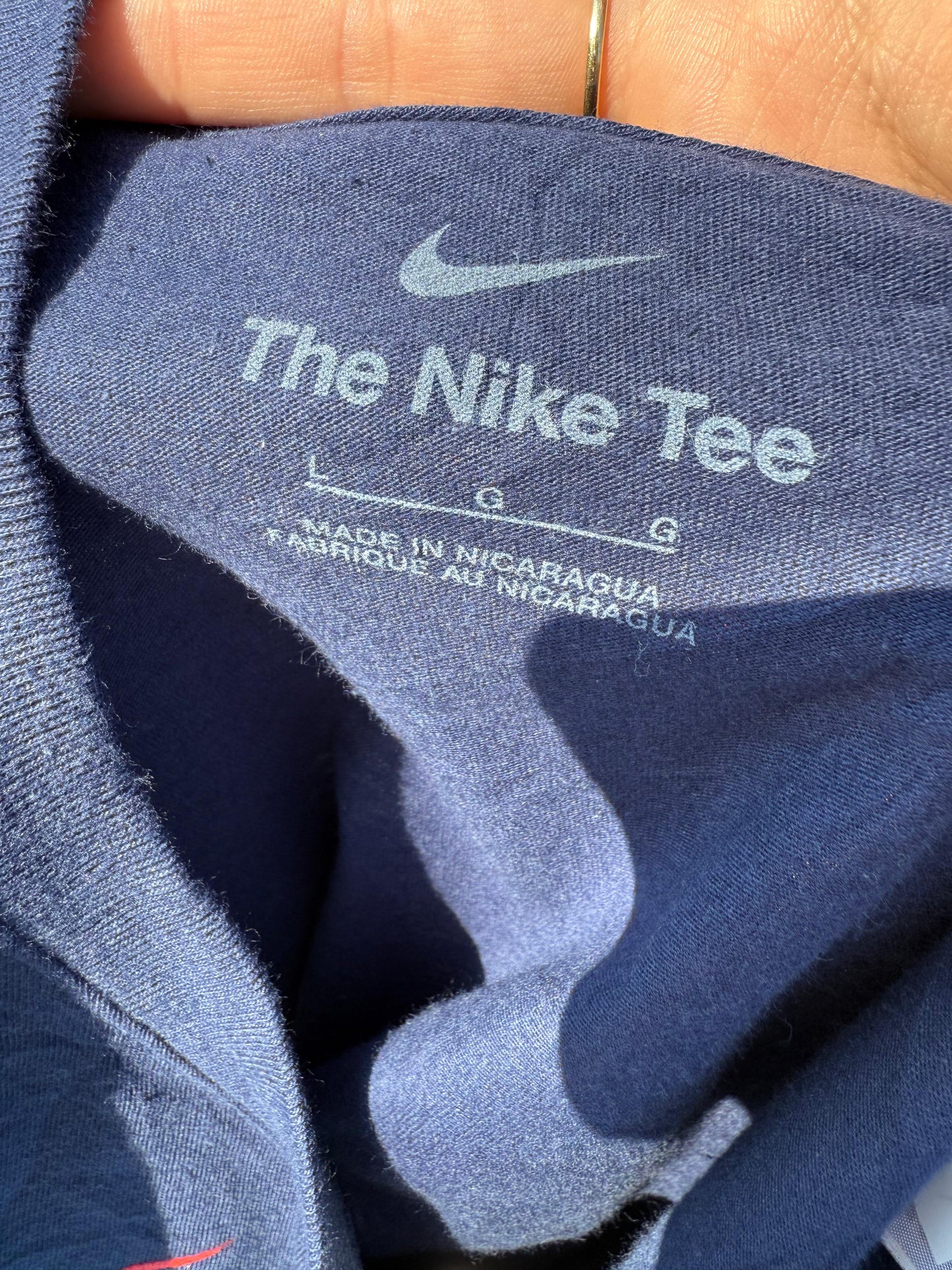 Nike American League Baseball Navy Short Sleeve T-Shirt Top (MLB) - L/Large