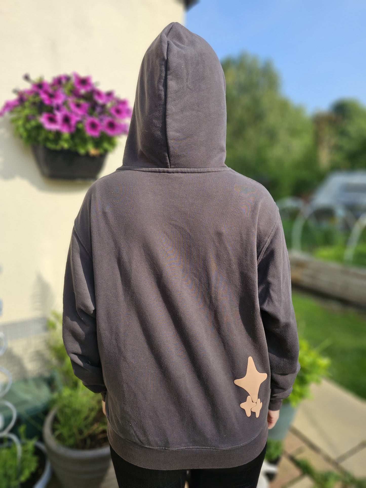 Womens Broken Planet BP Grey Pullover Large Print Hoodie Hoody - M/Medium