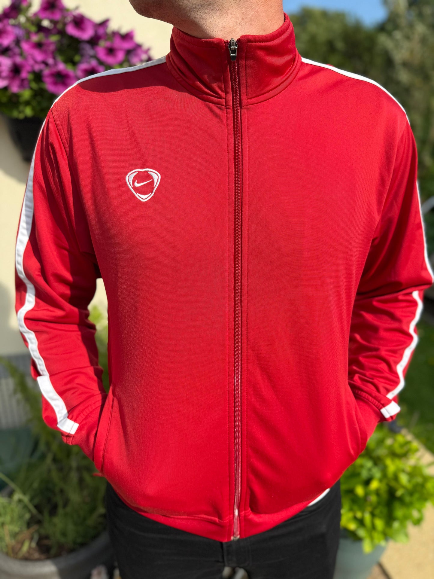 Awesome Y2K SilverTag Vintage Nike Track Suit Style Full Zip Sport Jacket - M/Medium