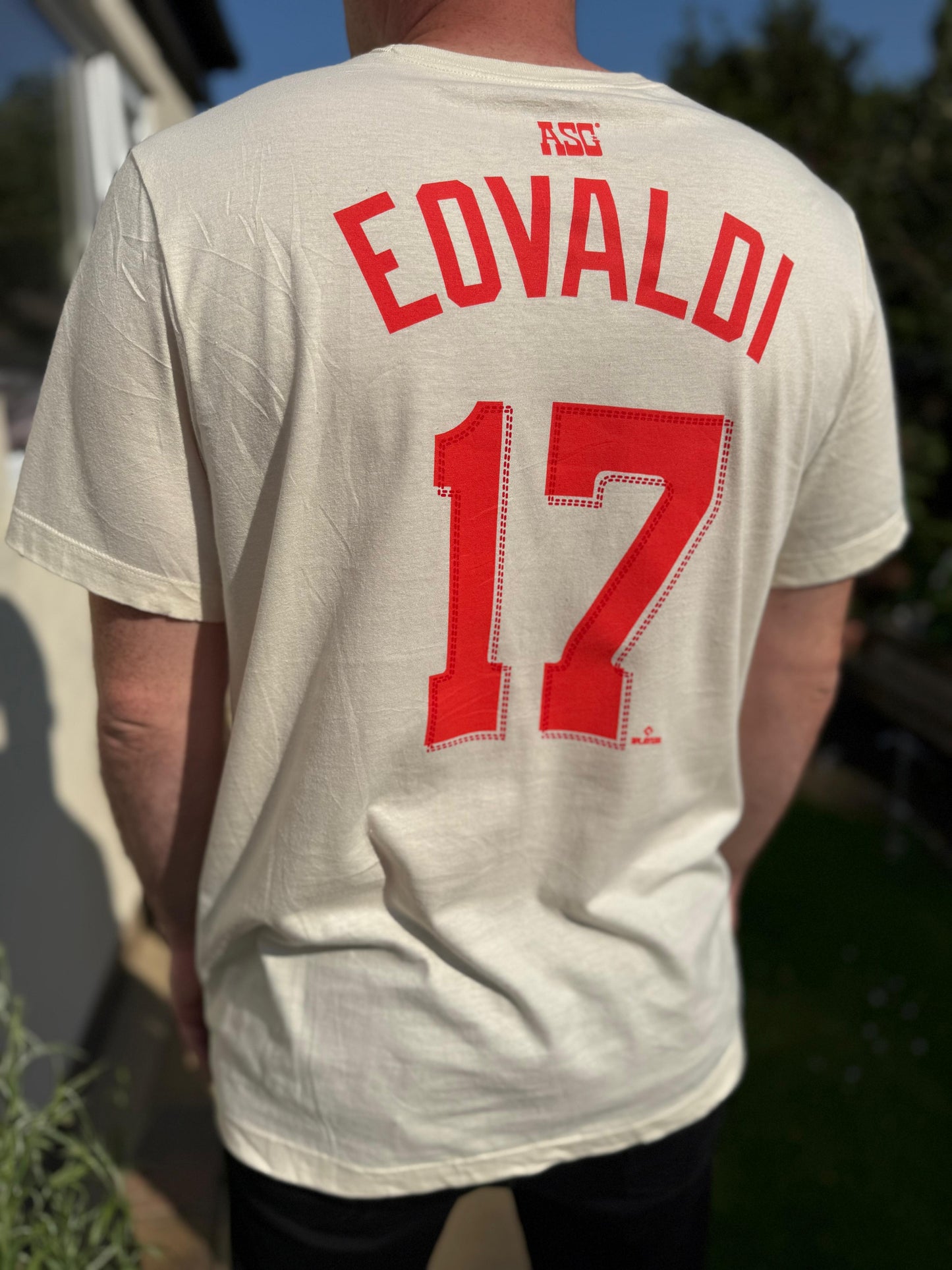 Nike American League Baseball Eovaldi Texas Rangers Short Sleeve T-Shirt Top (MLB) - L/Large