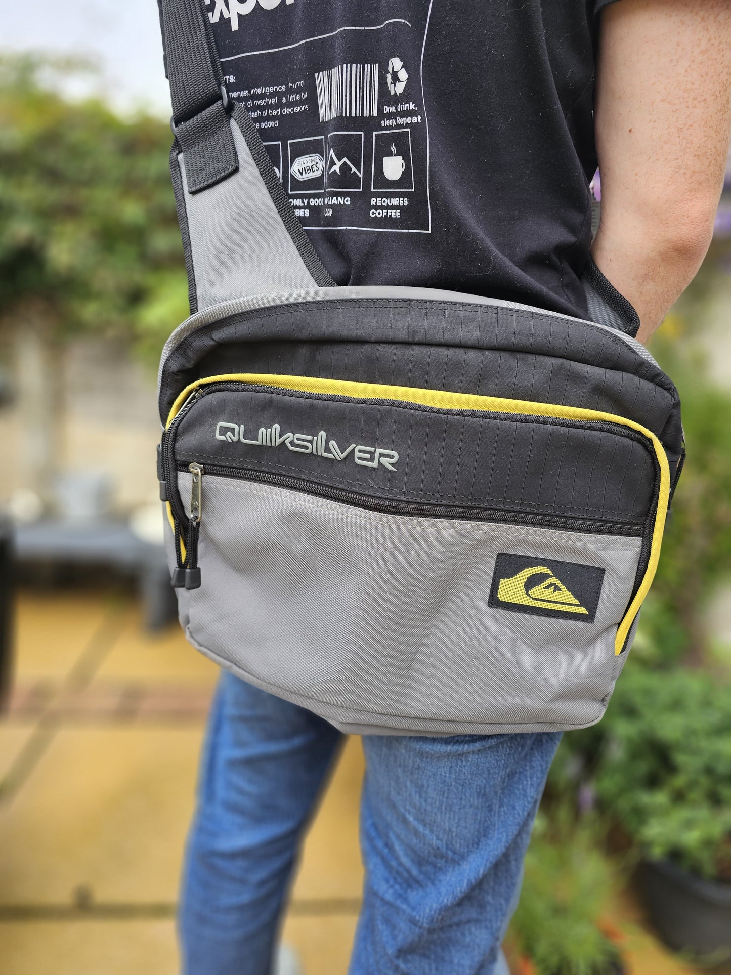 Y2K Quiksilver Messenger Shoulder Laptop Style One Strap Bag/Backpack