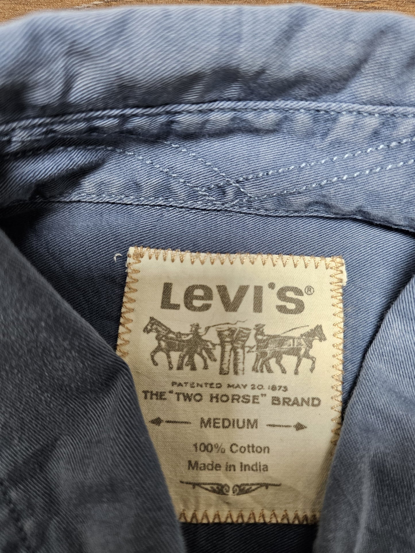 Mens Levi's Short Sleeve Blue Shirt - S/Small Smart Casual