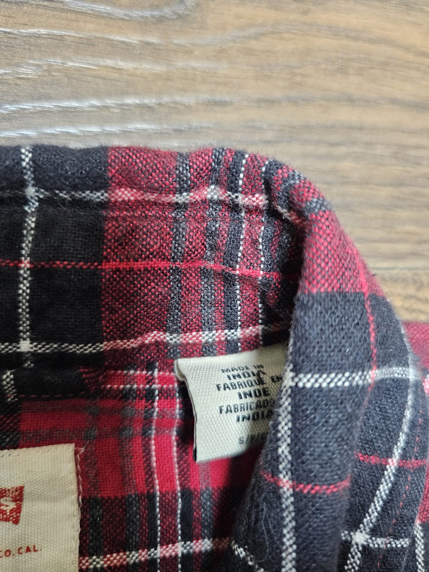 Mens Levi's Long Sleeve Check Checkered Shirt/Over Shirt - S/Small
