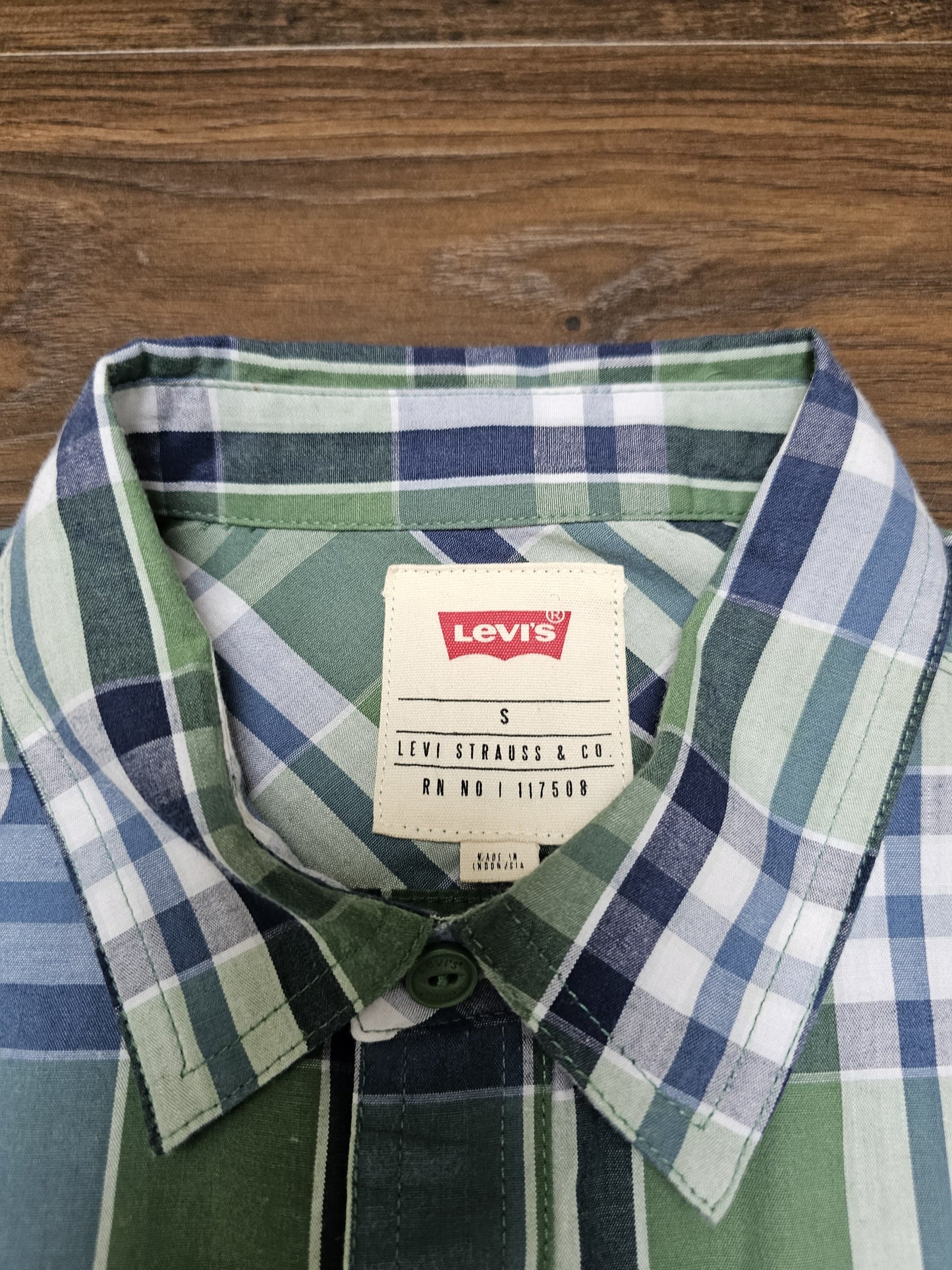 Mens Levi's Short Sleeve Check Checkered Shirt/Over Shirt - S/Small