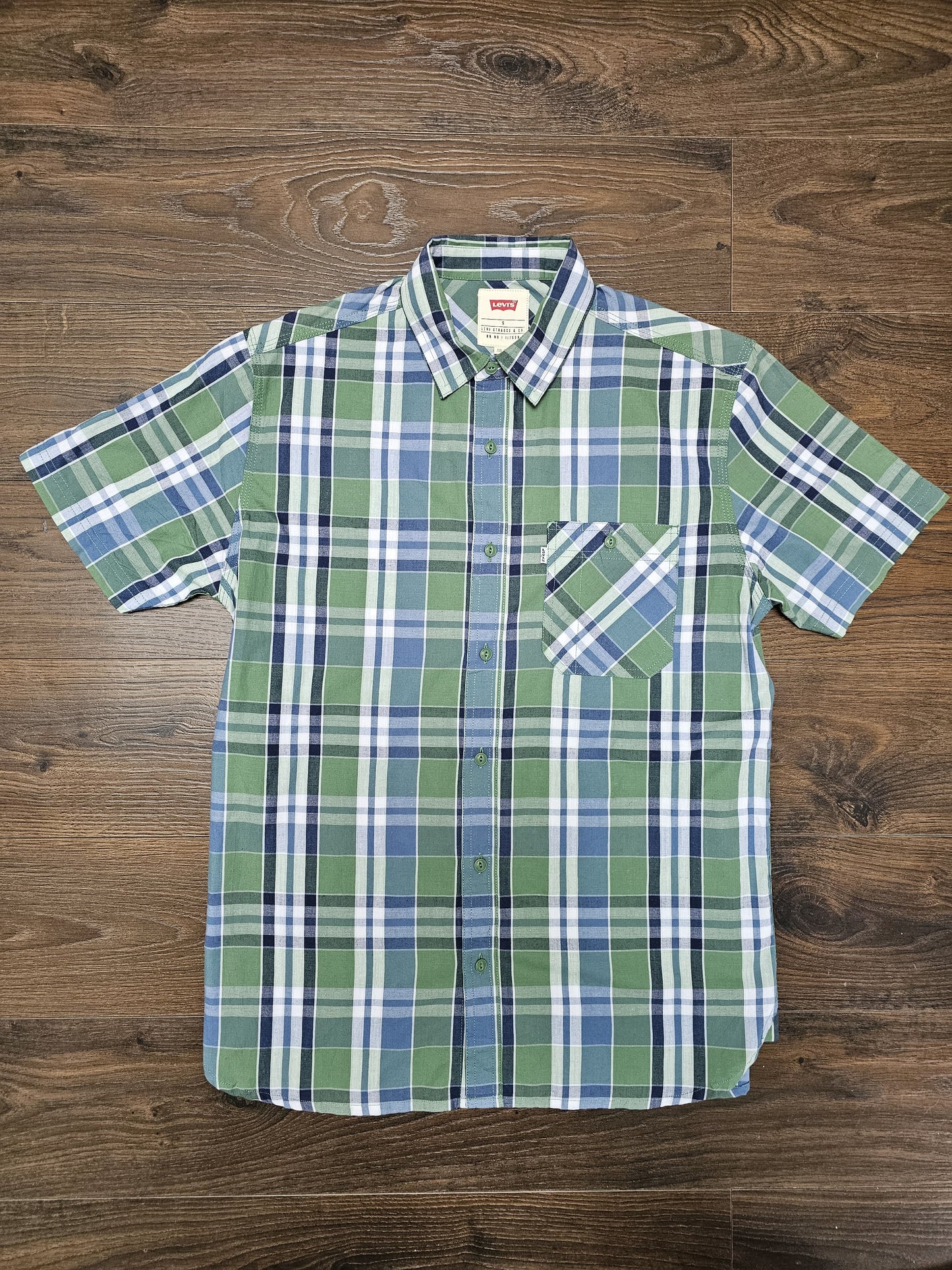 Mens Levi's Short Sleeve Check Checkered Shirt/Over Shirt - S/Small