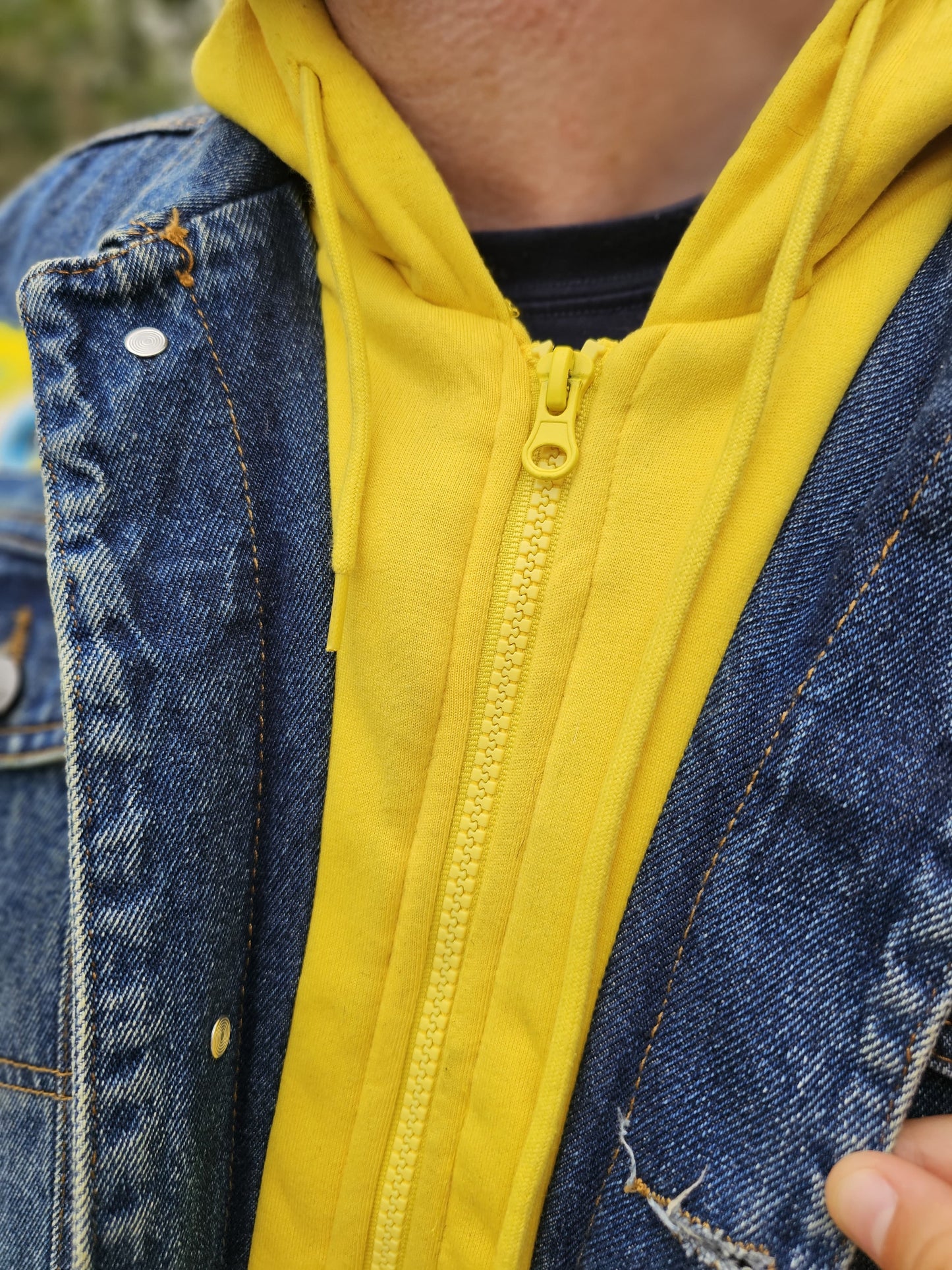 Rare Members Only X Nickelodeon X Sponge Bob Hoodie Denim Jacket - L/Large