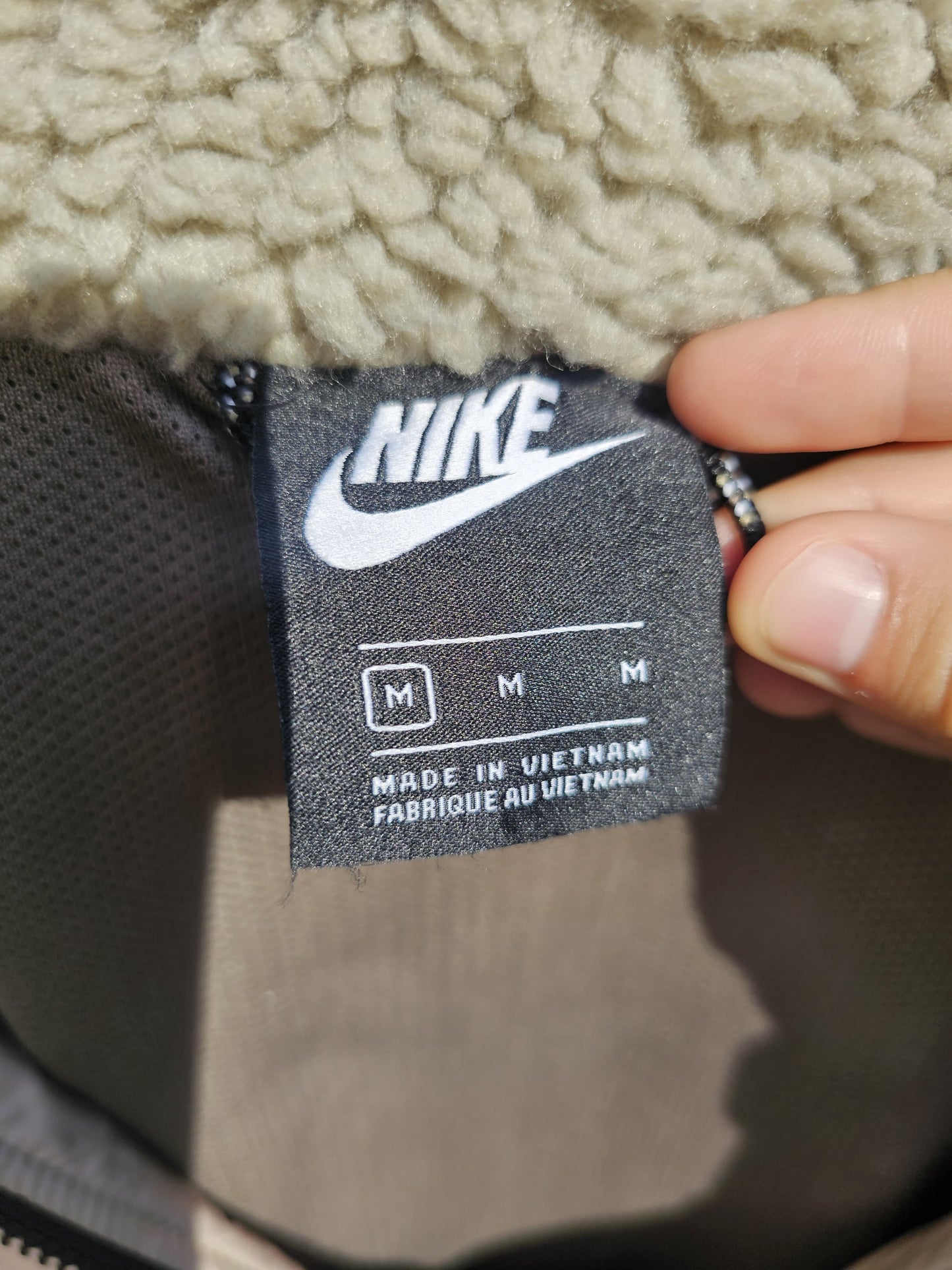 Nike Heritage Sherpa Fleece Body Warmer/Gillet/Sleeveless Full Zip Jacket - M/Medium - Streetwear