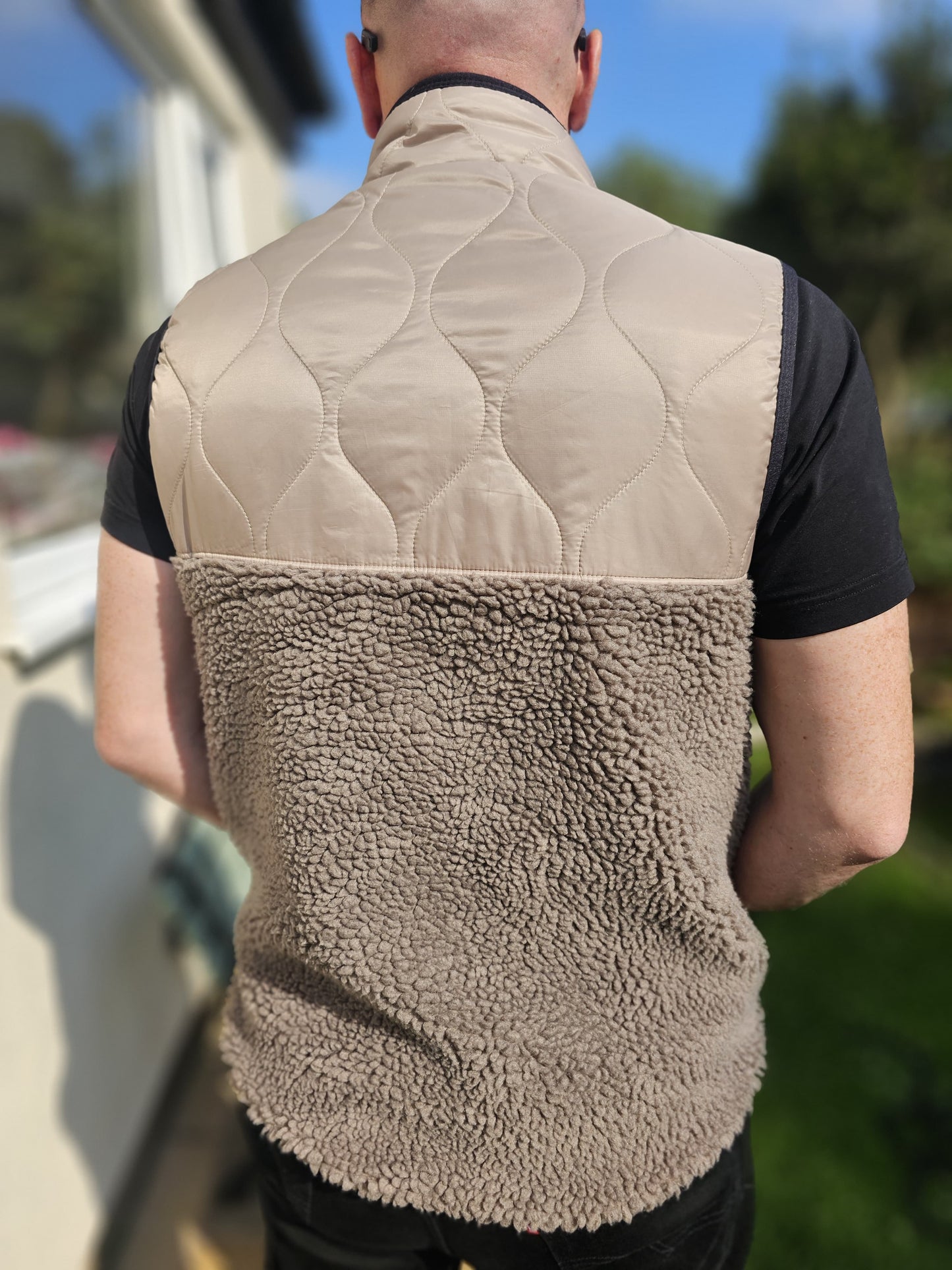 Nike Heritage Sherpa Fleece Body Warmer/Gillet/Sleeveless Full Zip Jacket - M/Medium - Streetwear