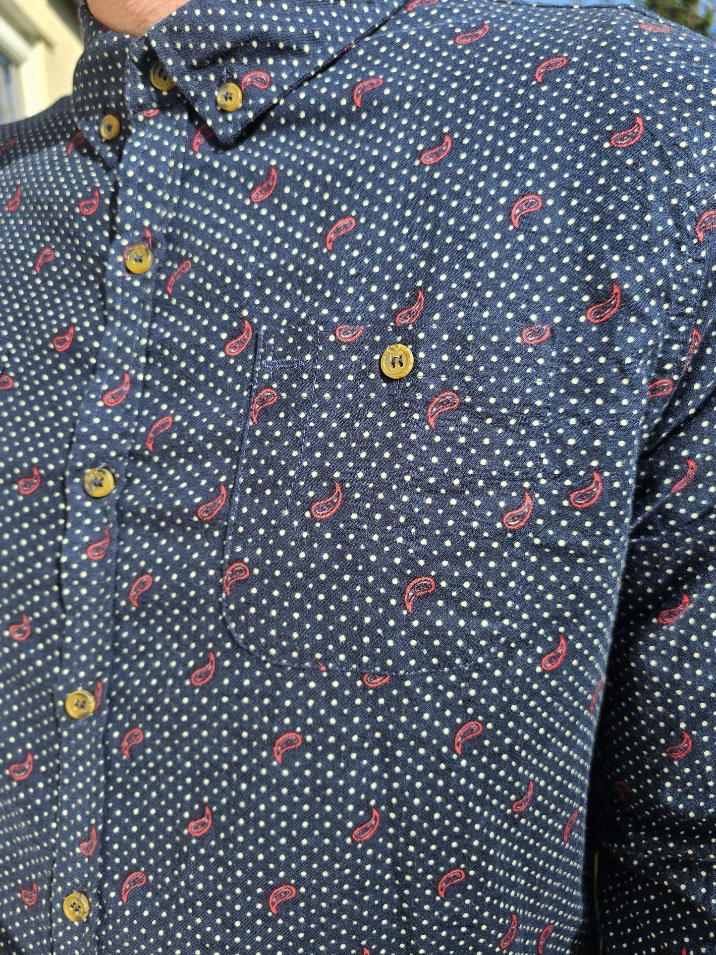 Dstruct Mens Smart Casual Long Sleeve Button Up Patterned Shirt - XL/Extra Large
