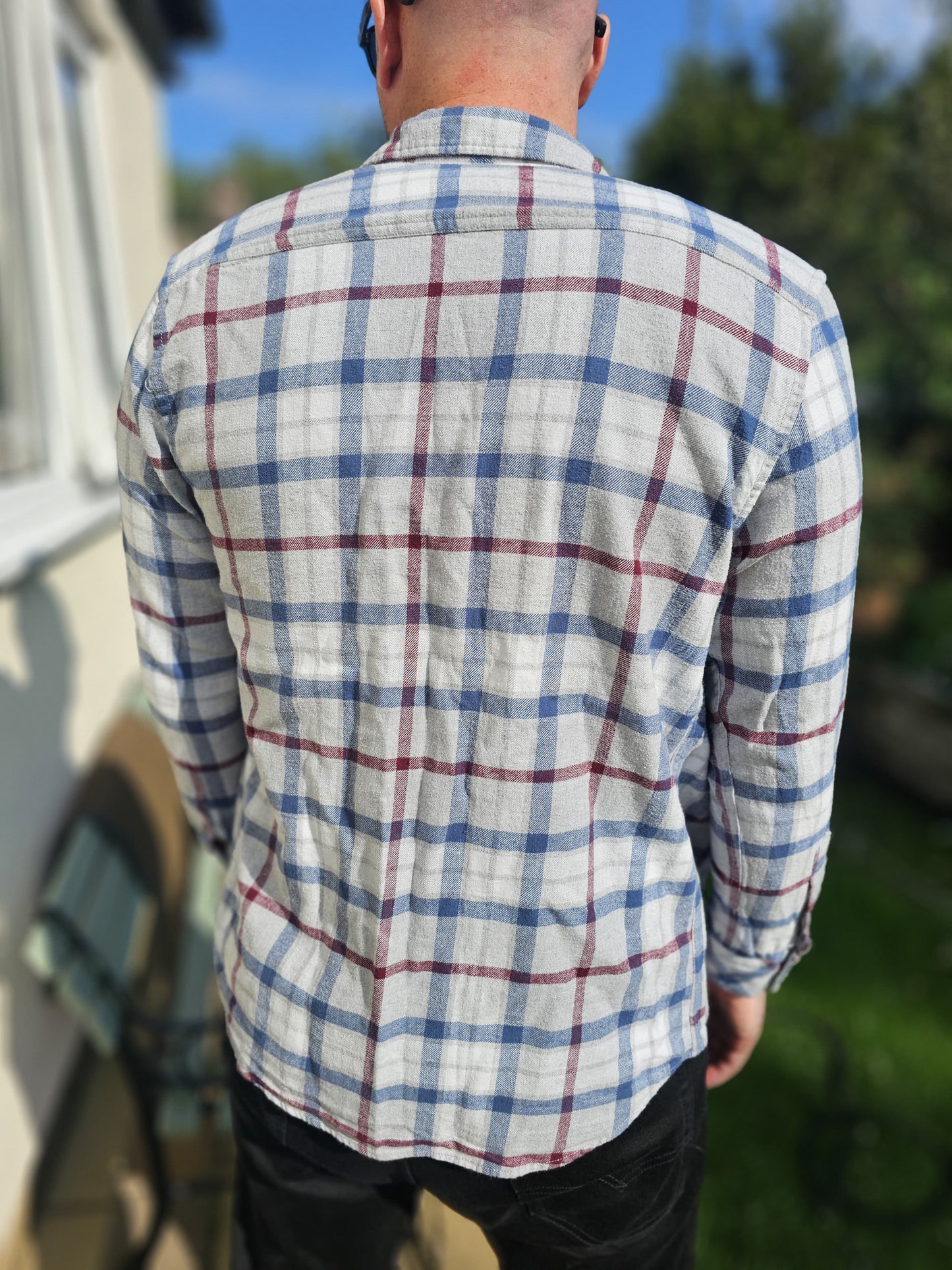 Mens Quiksilver Long Sleeve Modern Fit Button Up Check Shirt - M/Medium