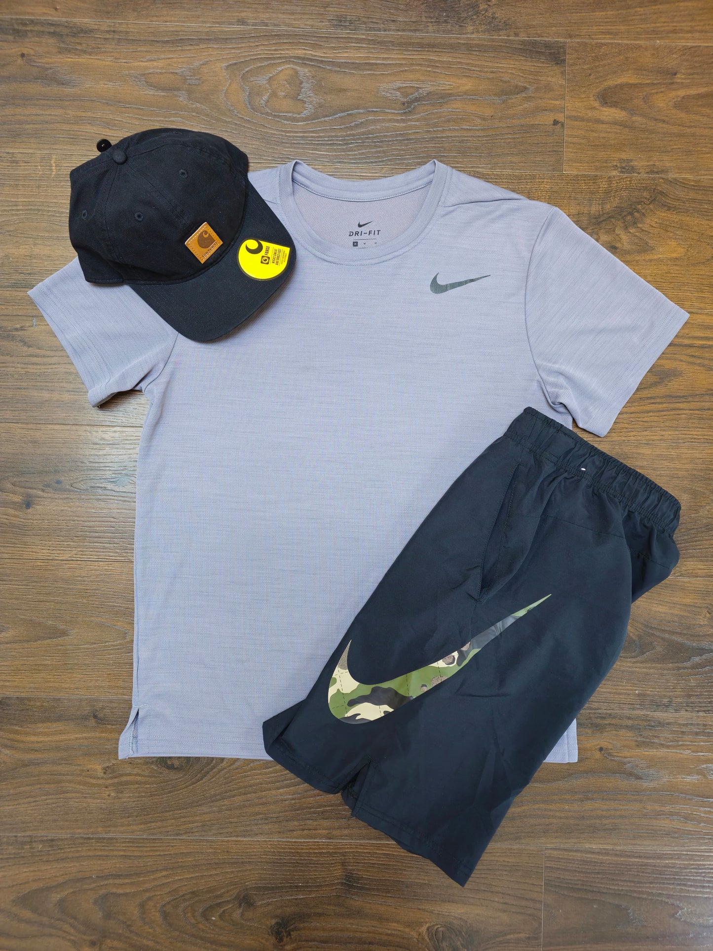 Nike/Carharrt Activewear SET Shorts Short Sleeve T-Shirt & Cap - M/Medium