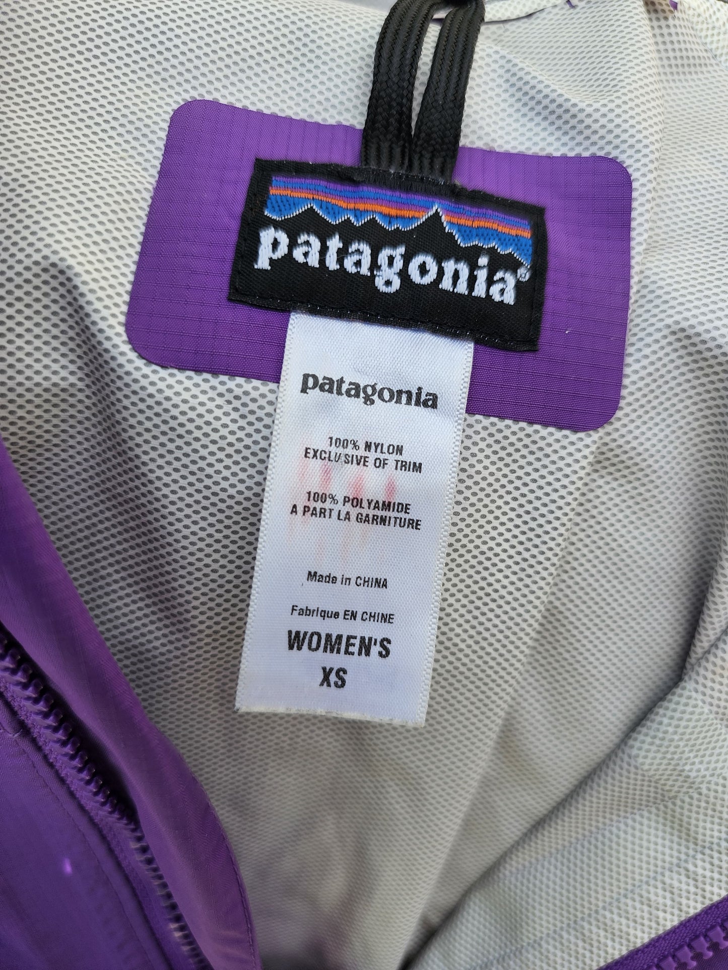 Patagonia Womens Purple H2NO Full Zip Hooded Rain Jacket/Windbreaker Coat - XS/Extra Small