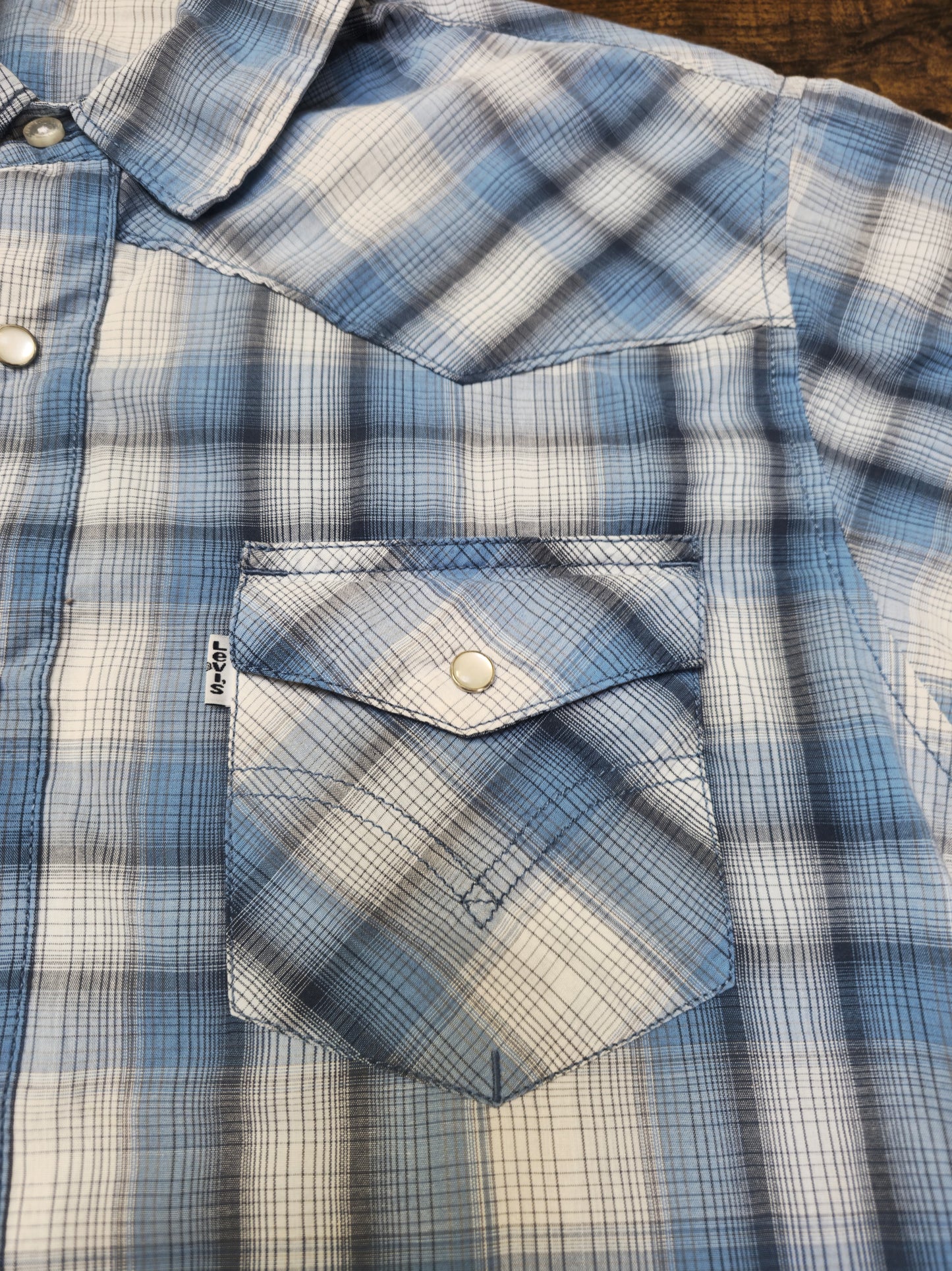 Mens Levi's Short Sleeve Check Checkered Shirt/Over Shirt - M/L Medium/Large