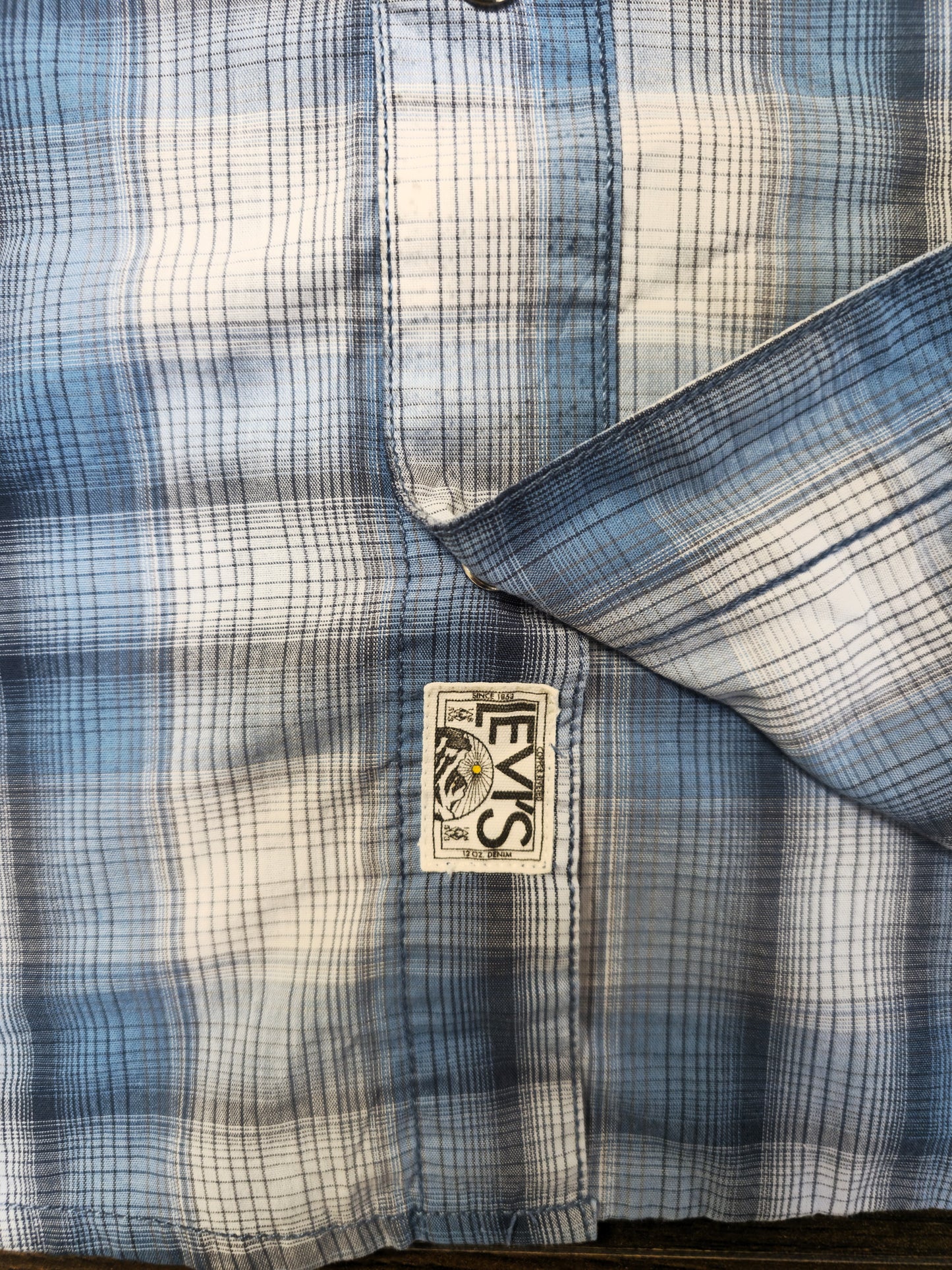 Mens Levi's Short Sleeve Check Checkered Shirt/Over Shirt - M/L Medium/Large