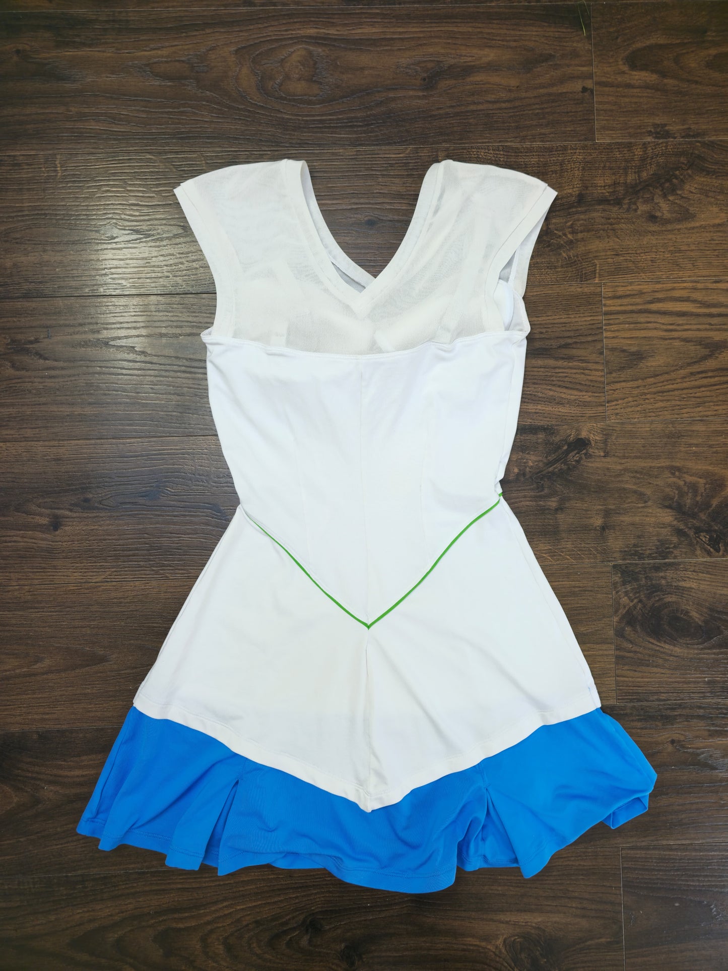 Nike X Serena Williams 2011 Australian Open Pleated Activewear Tennis Dress White/Blue - S/Small