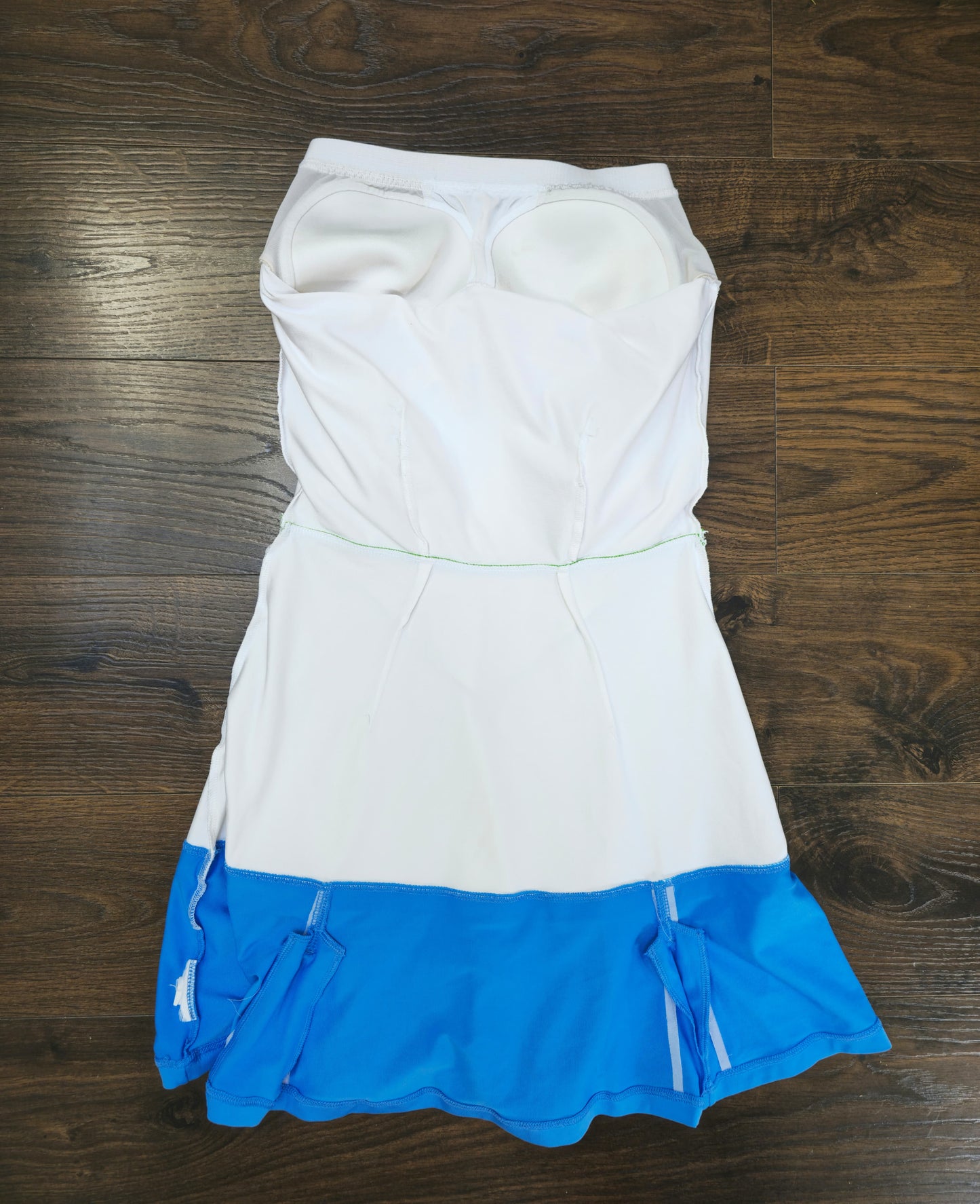 Nike X Serena Williams 2011 Australian Open Pleated Activewear Tennis Dress White/Blue - S/Small