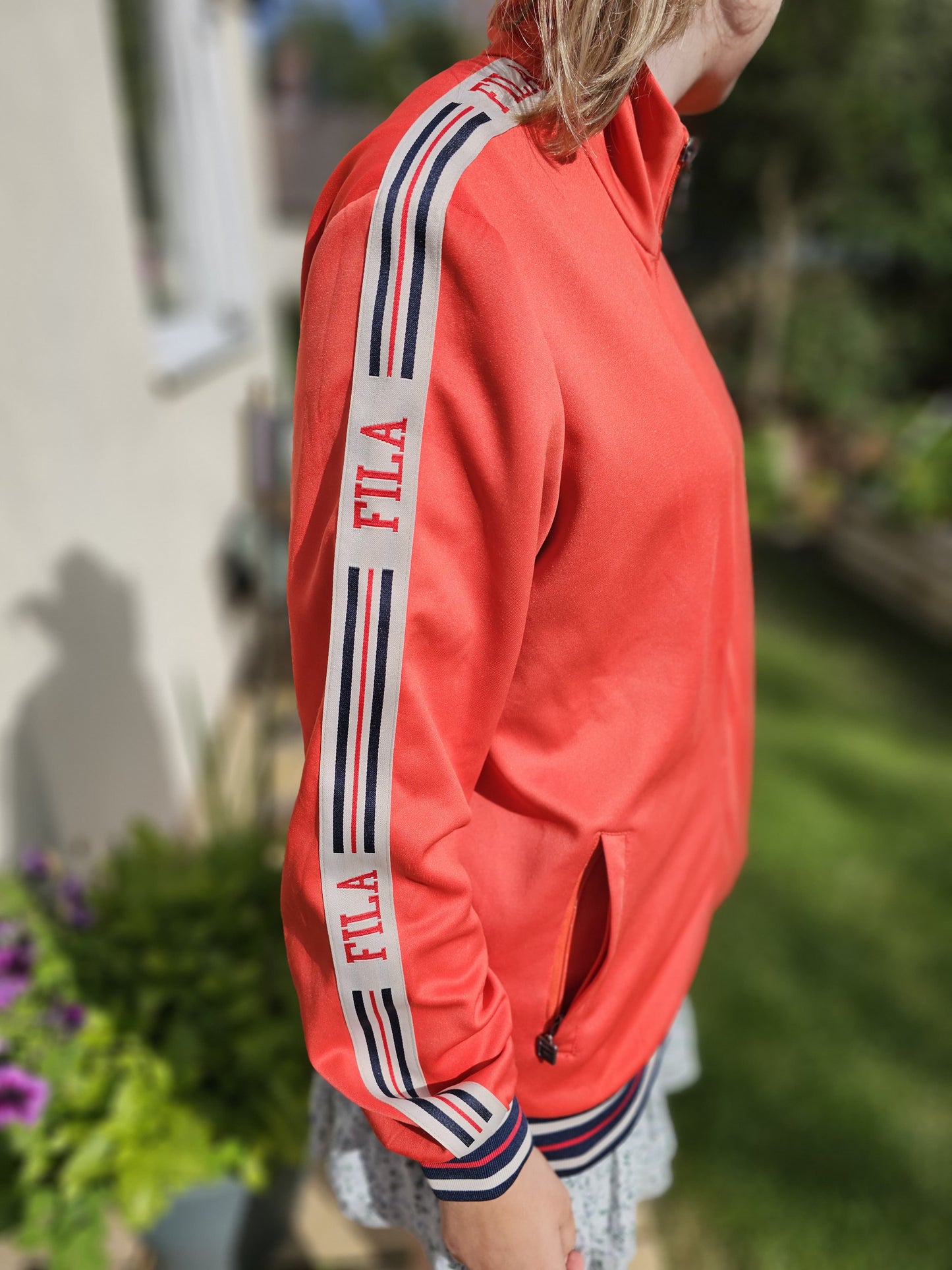 Vintage FILA Tracksuit Style Full Zip Retro Activewear Jacket - S/Small