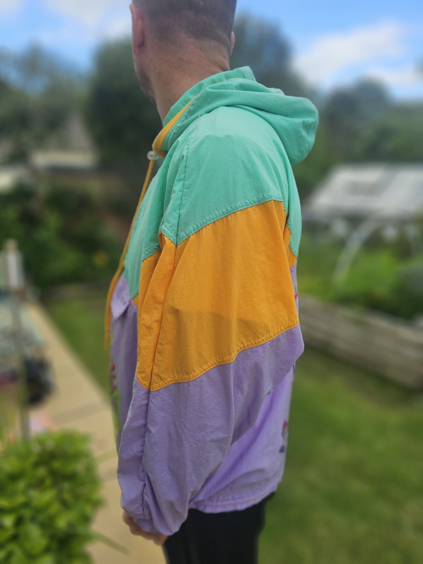 Vintage Adidas Crocodile Beach 1/2 Zip Windbreaker Track Jacket 80s 90 - XL/Extra Large