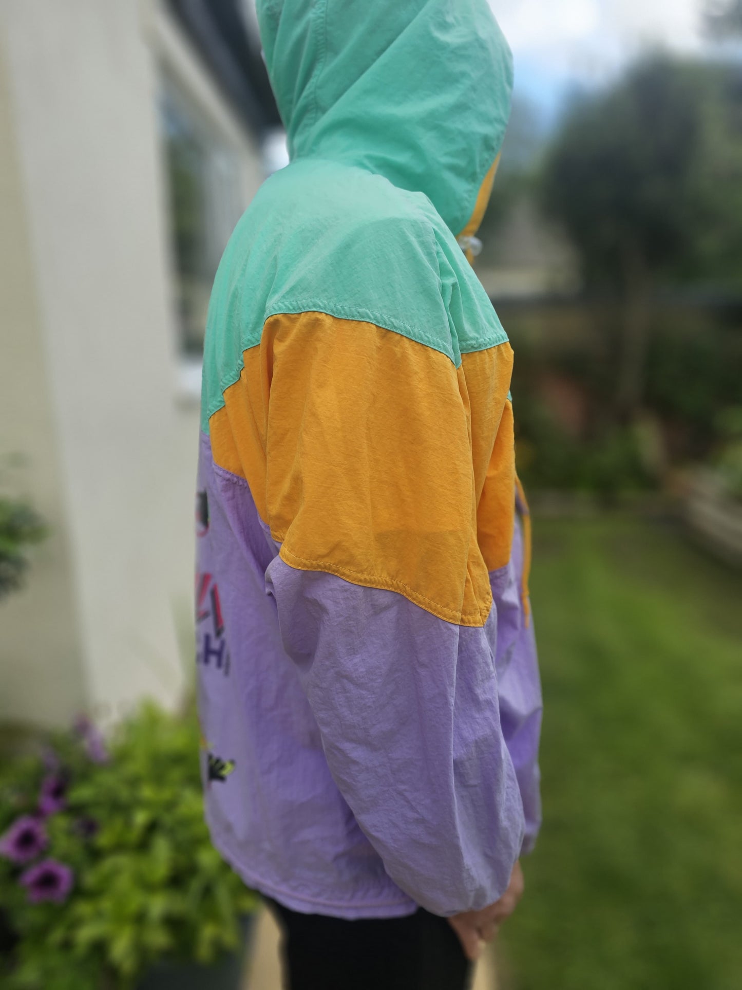 Vintage Adidas Crocodile Beach 1/2 Zip Windbreaker Track Jacket 80s 90 - XL/Extra Large