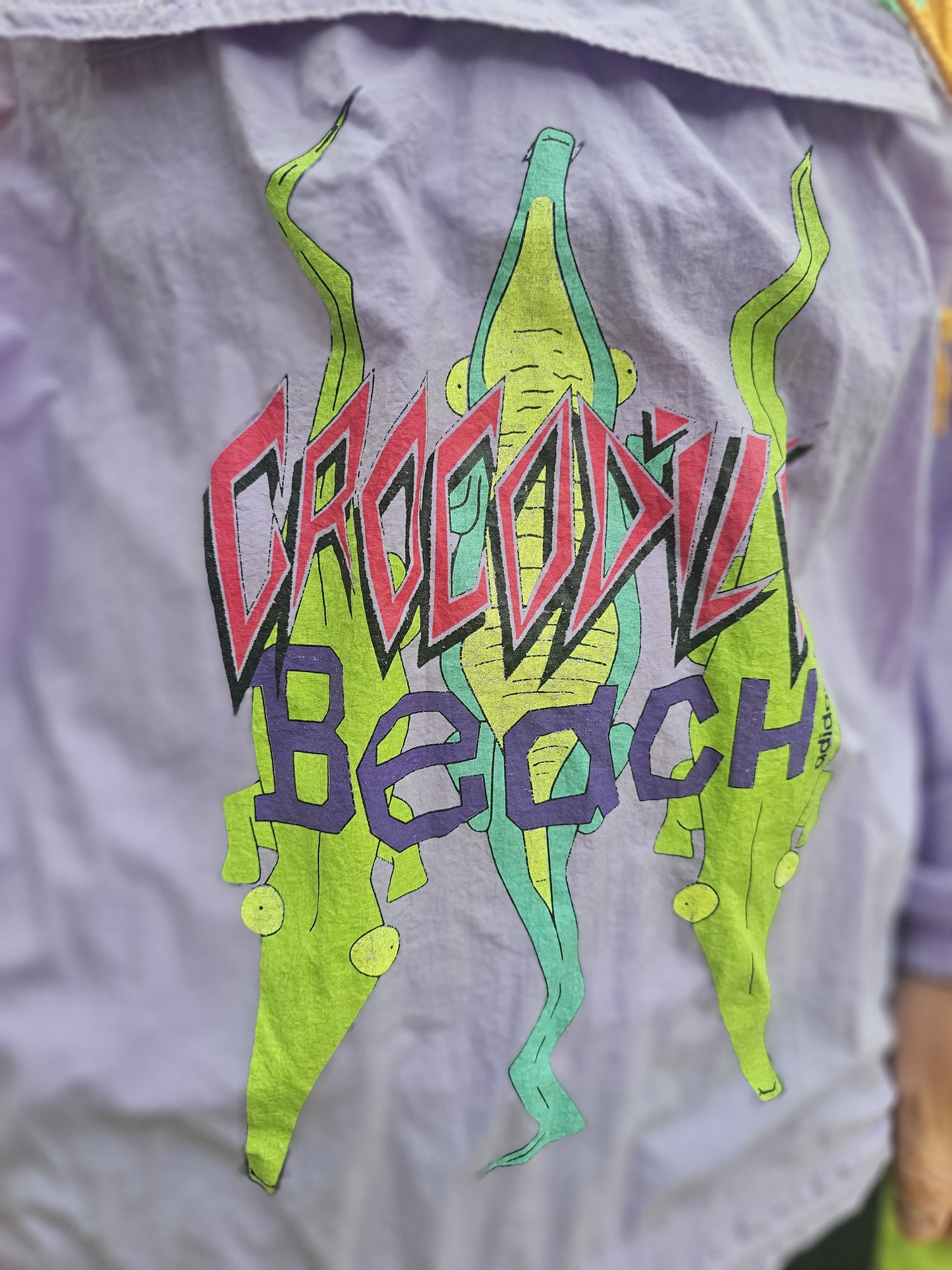 Vintage Adidas Crocodile Beach 1/2 Zip Windbreaker Track Jacket 80s 90 - XL/Extra Large