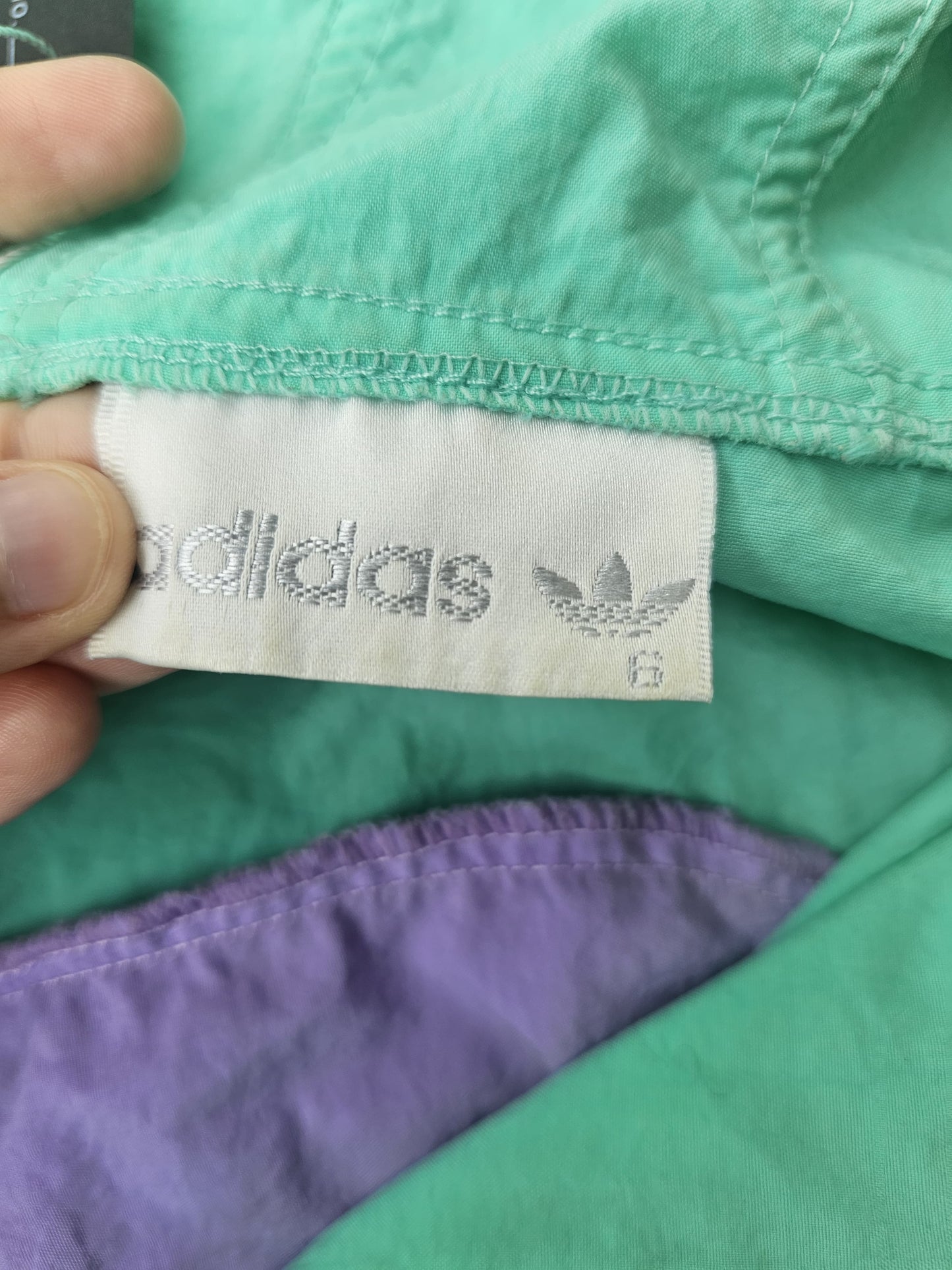 Vintage Adidas Crocodile Beach 1/2 Zip Windbreaker Track Jacket 80s 90 - XL/Extra Large
