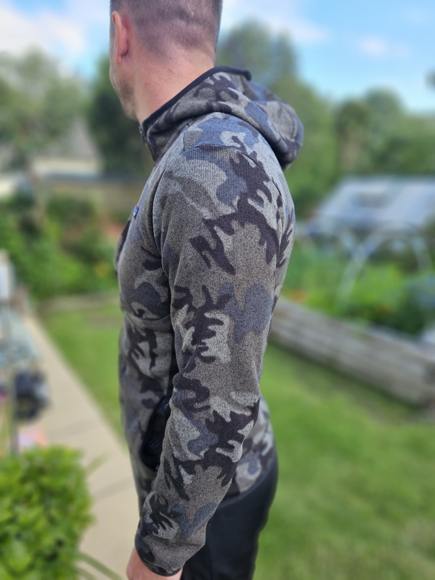 Mens Patagonia Camo Full Zip Hoodie/Hooded Fleece Jacket - M/Medium