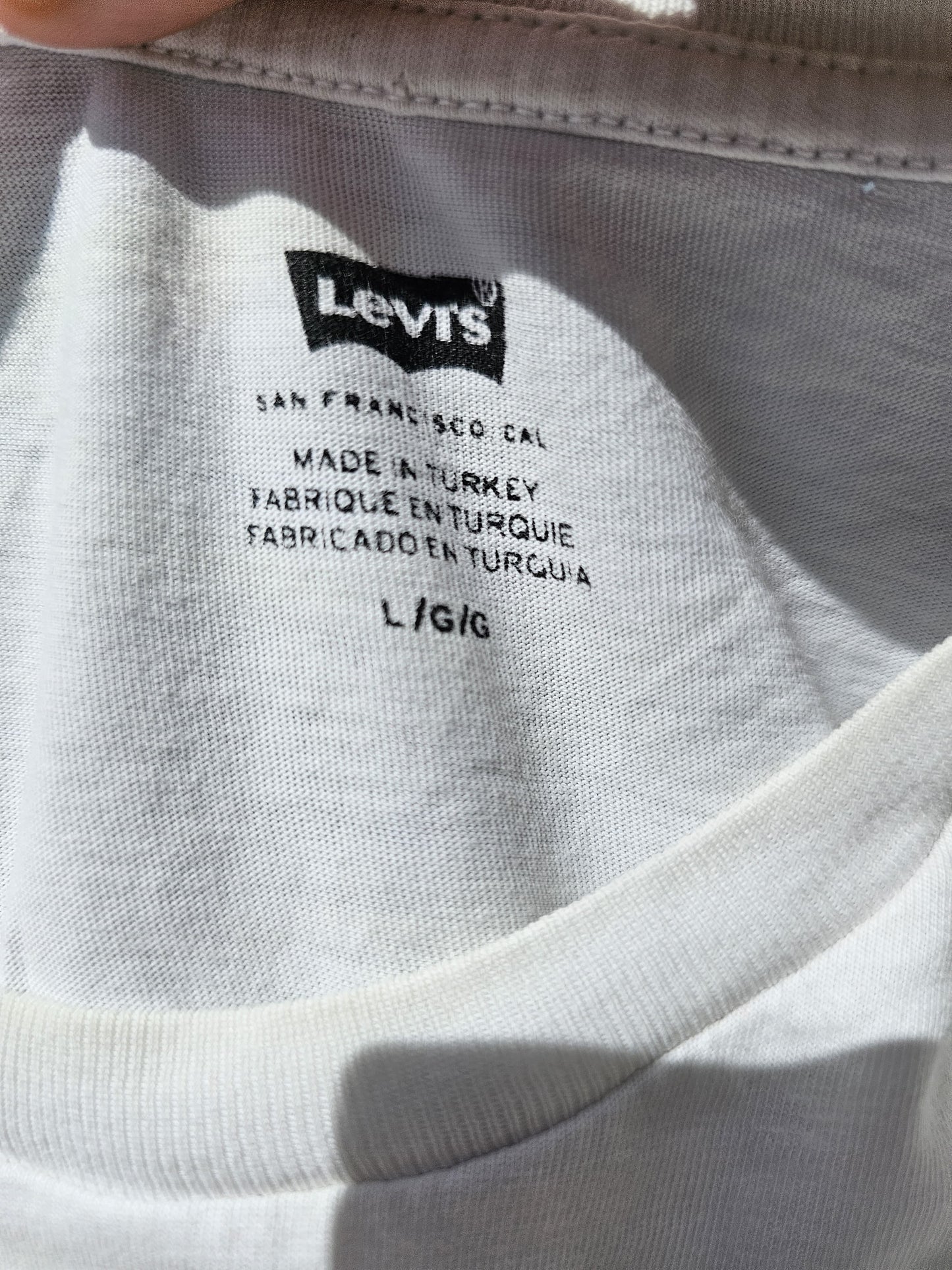 Mens Levi's Short Sleeve Large Print Spellout T-Shirt - L/Large