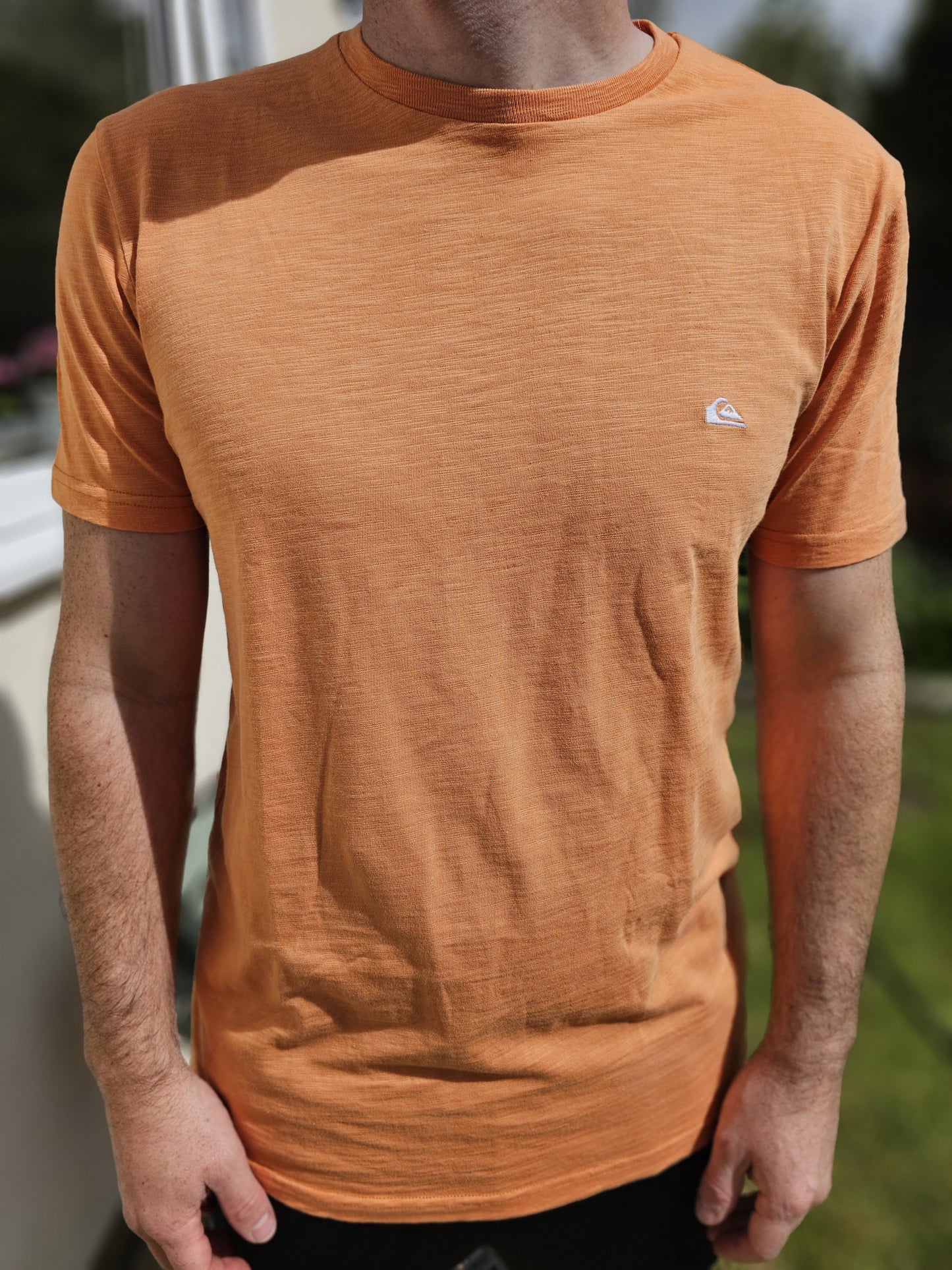 Mens Quiksilver Short Sleeve Embroidered Logo T-Shirt/Top - L/G/Large