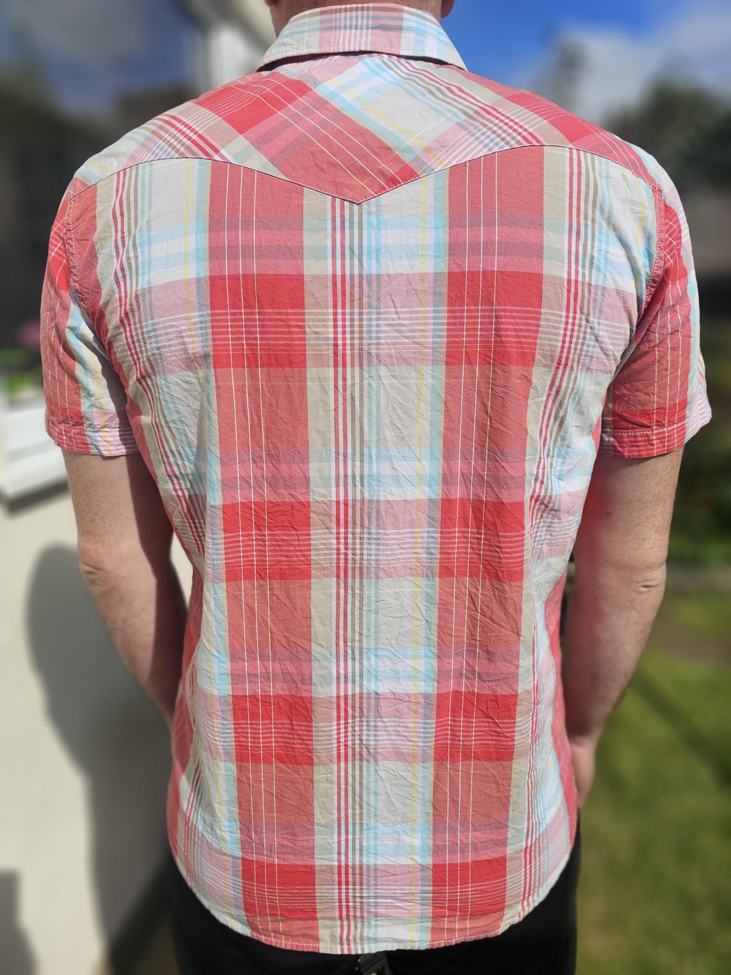 Levi's Short Sleeve Multicolour Check Checkered Shirt - L/Large