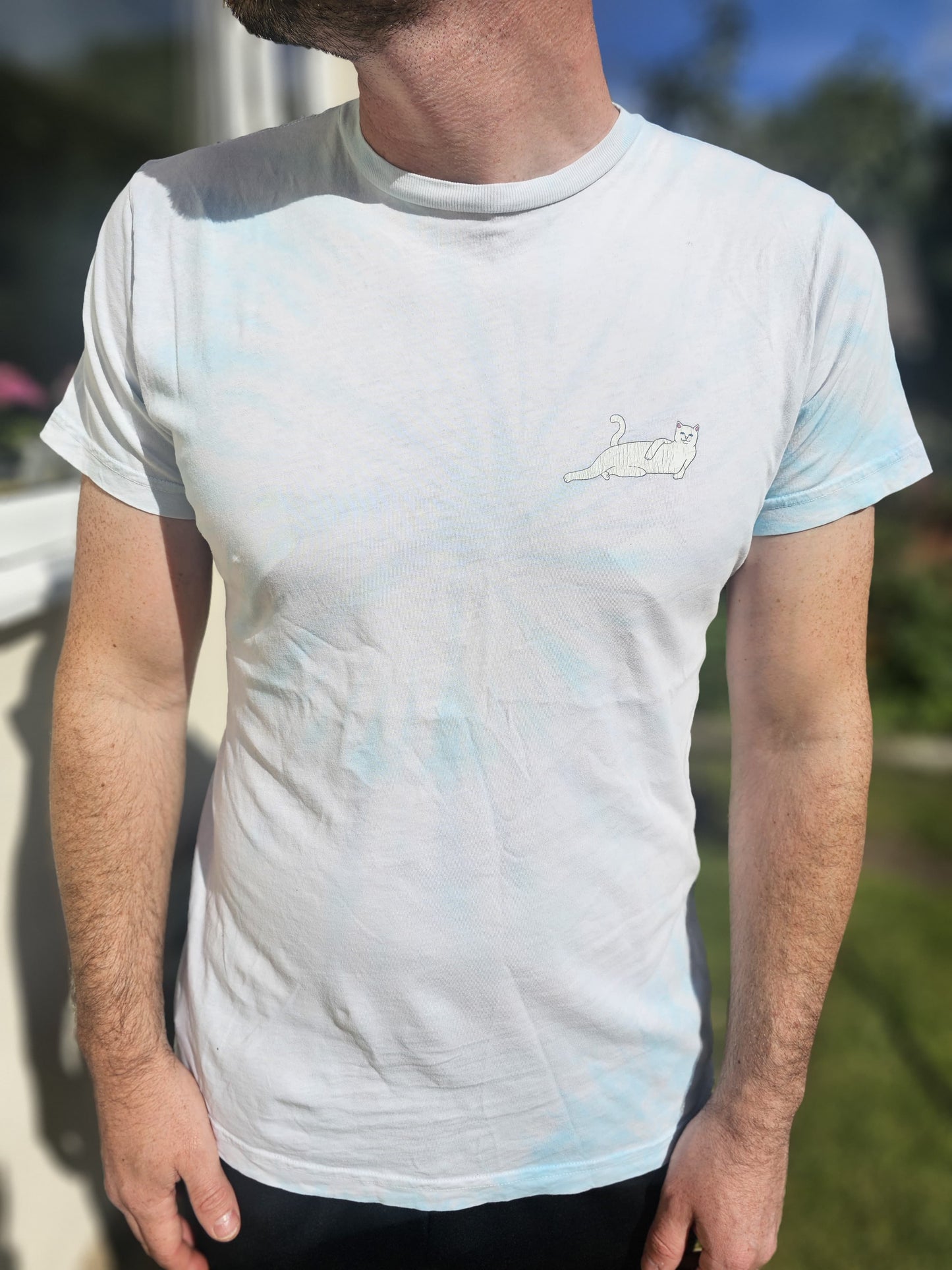 Ripndip Unisex Short Sleeve 'Lying Cat' Big Print Short Sleeve T-Shirt - M/Medium