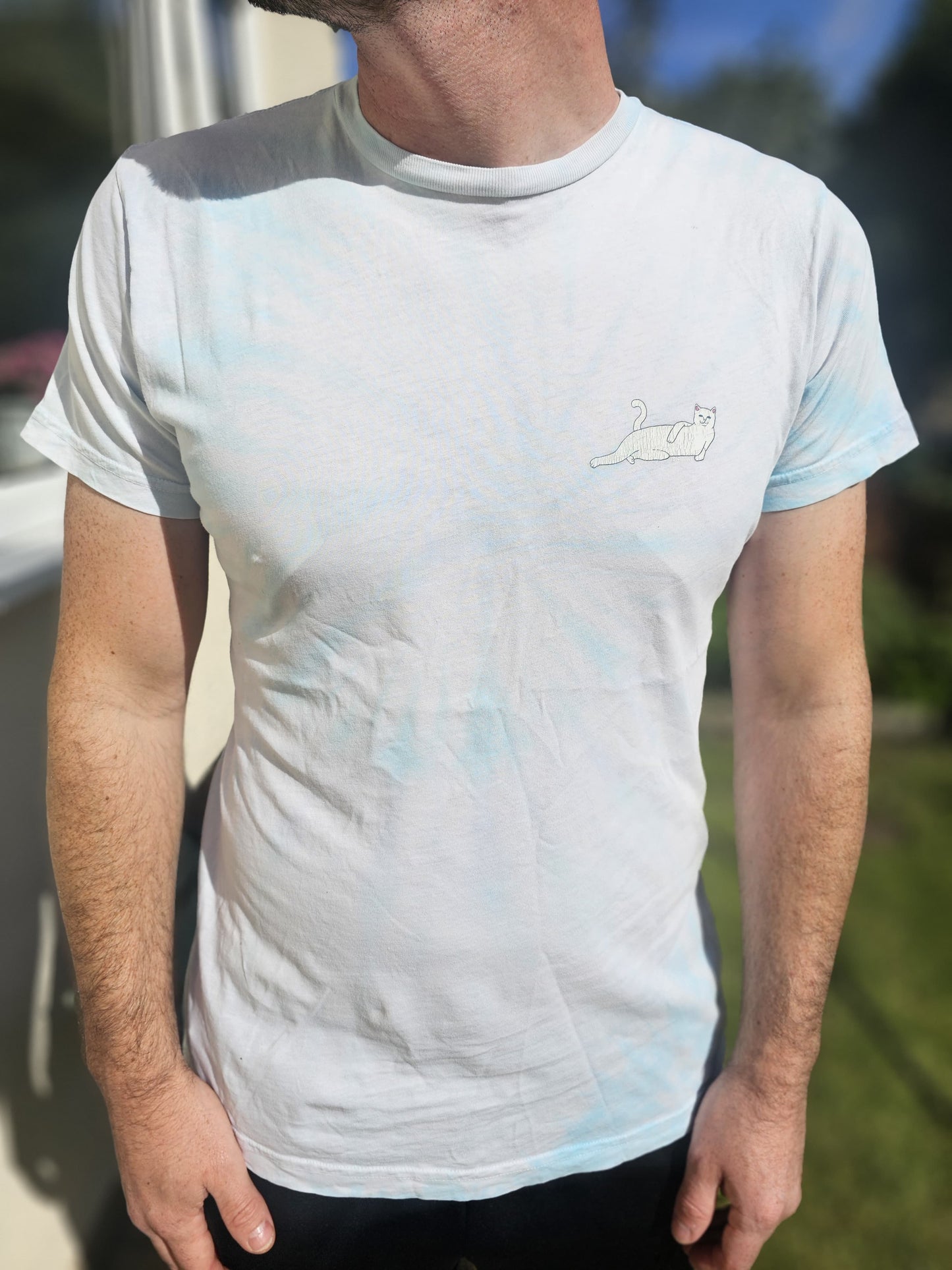Ripndip Unisex Short Sleeve 'Lying Cat' Big Print Short Sleeve T-Shirt - M/Medium