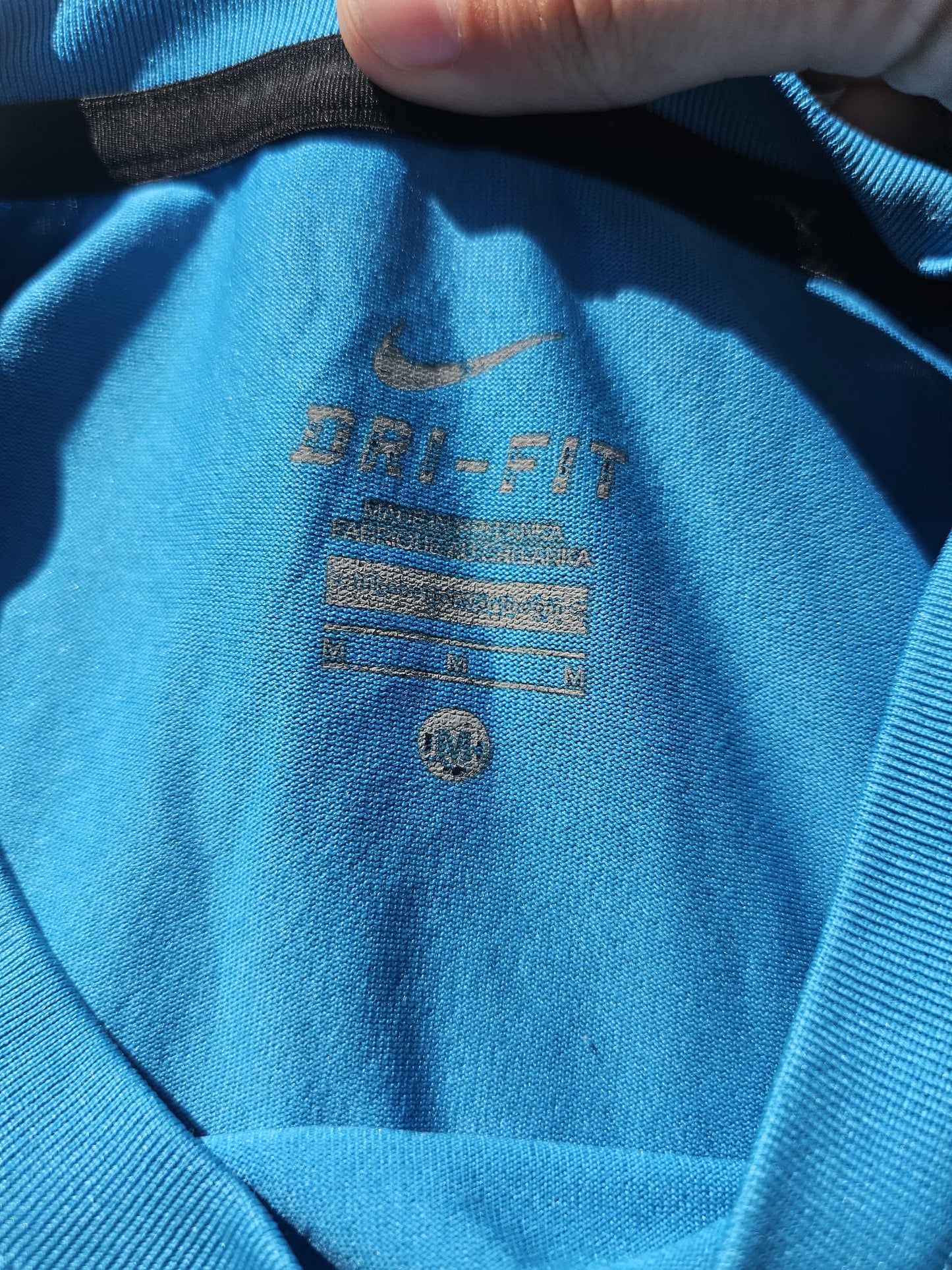 Nike RUN Dri-Fit Blue Activewear Gym Casual Running Short Sleeve T-Shirt - M/Medium