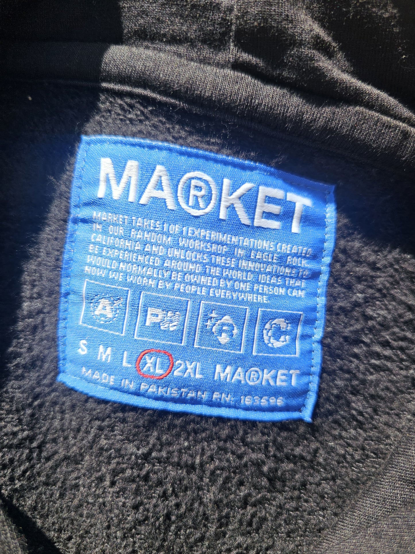 Brand New Market Lil Devil Spellout Black Pullover Hoodie - XL/Extra Large - RRP £125