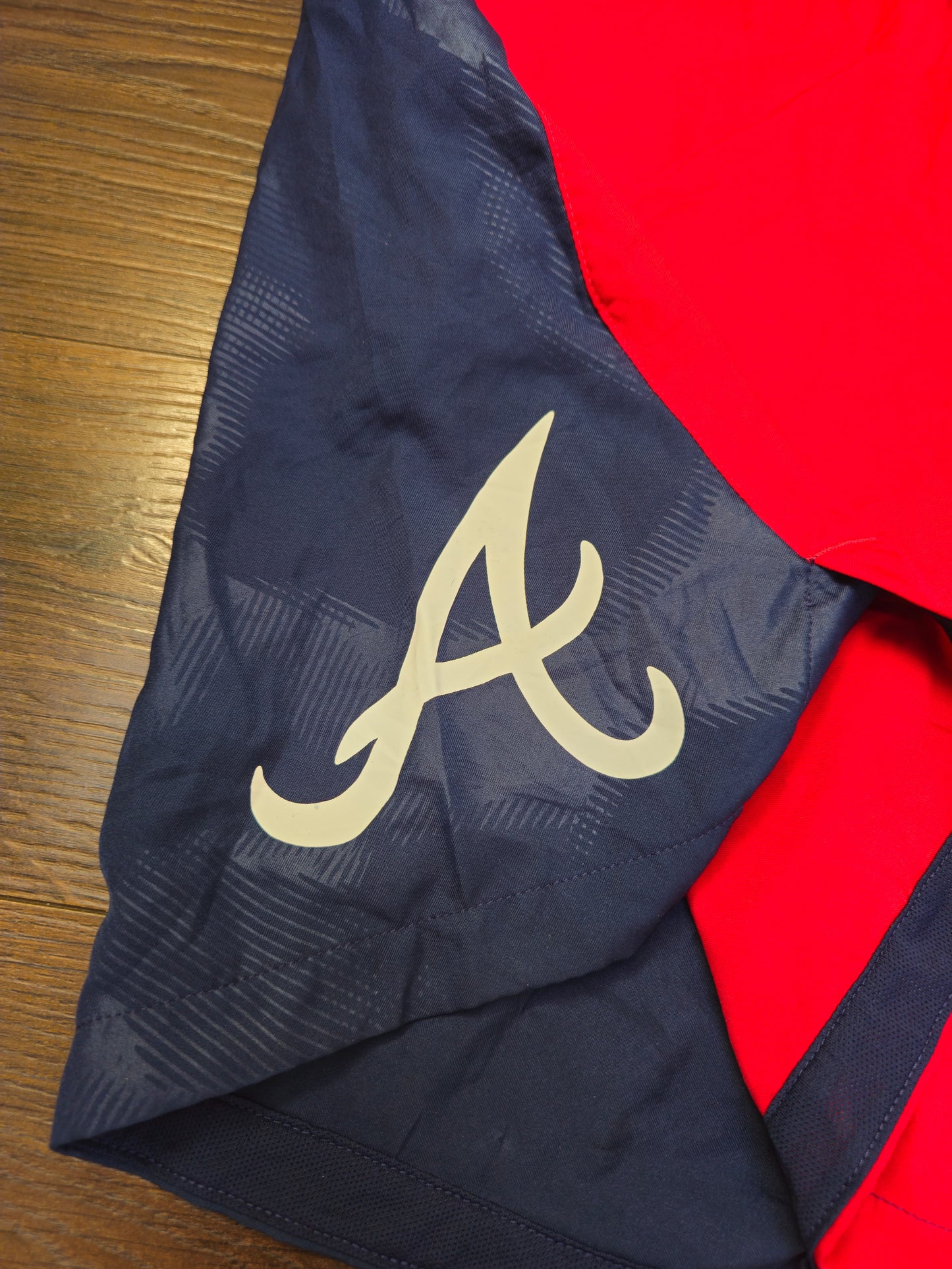 Nike Dri-Fit Red/Navy Atlanta Braves Baseball Activewear Shorts - XL/Extra Large