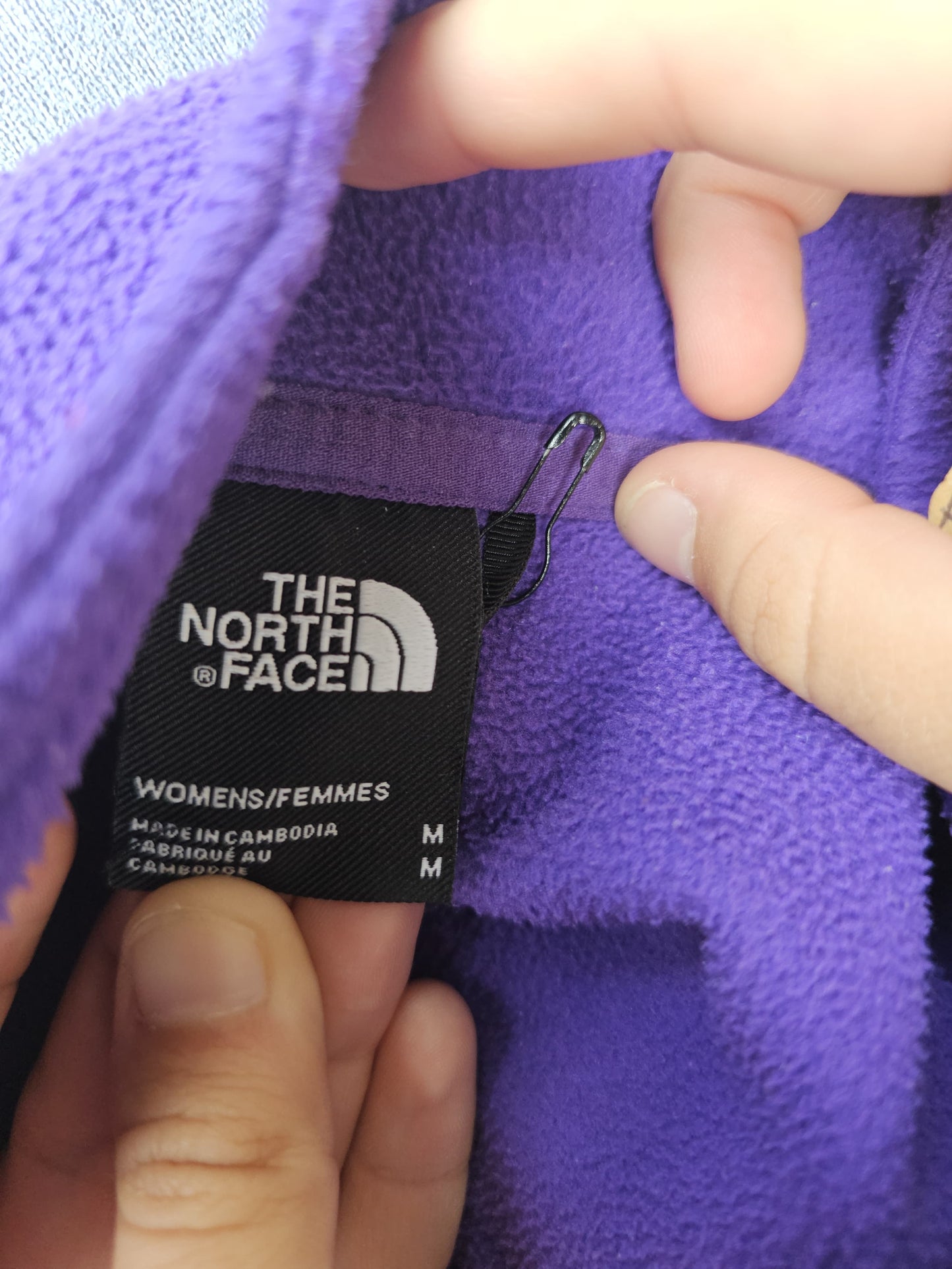 The North Face 1/2 Zip Pullover Purple/Black Fleece Jumper - Unisex - M/Medium