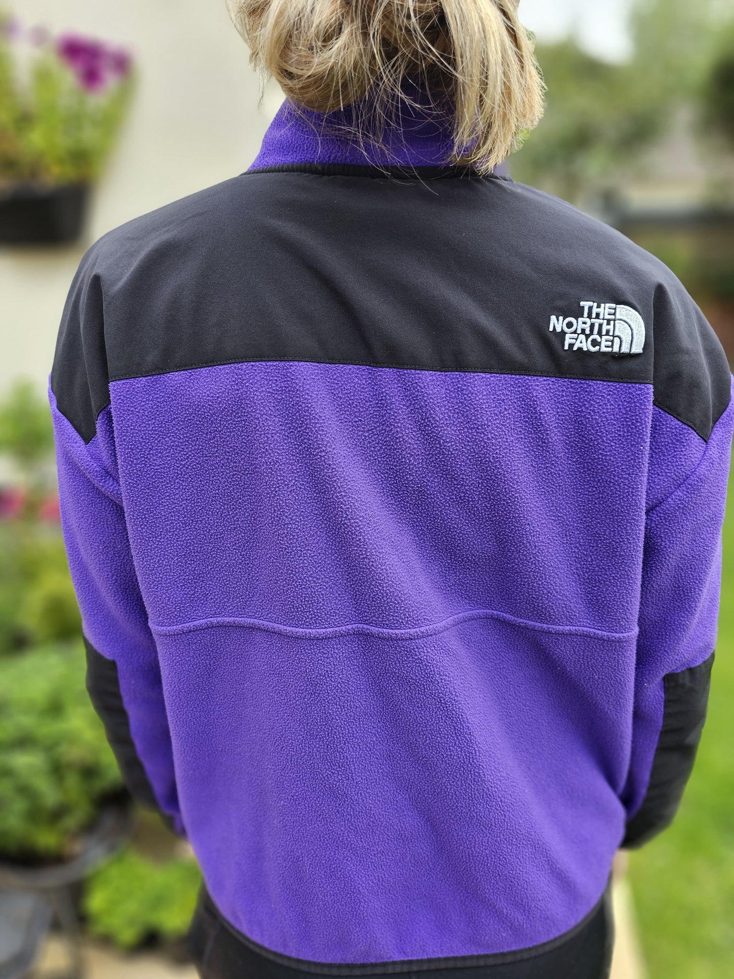 The North Face 1/2 Zip Pullover Purple/Black Fleece Jumper - Unisex - M/Medium