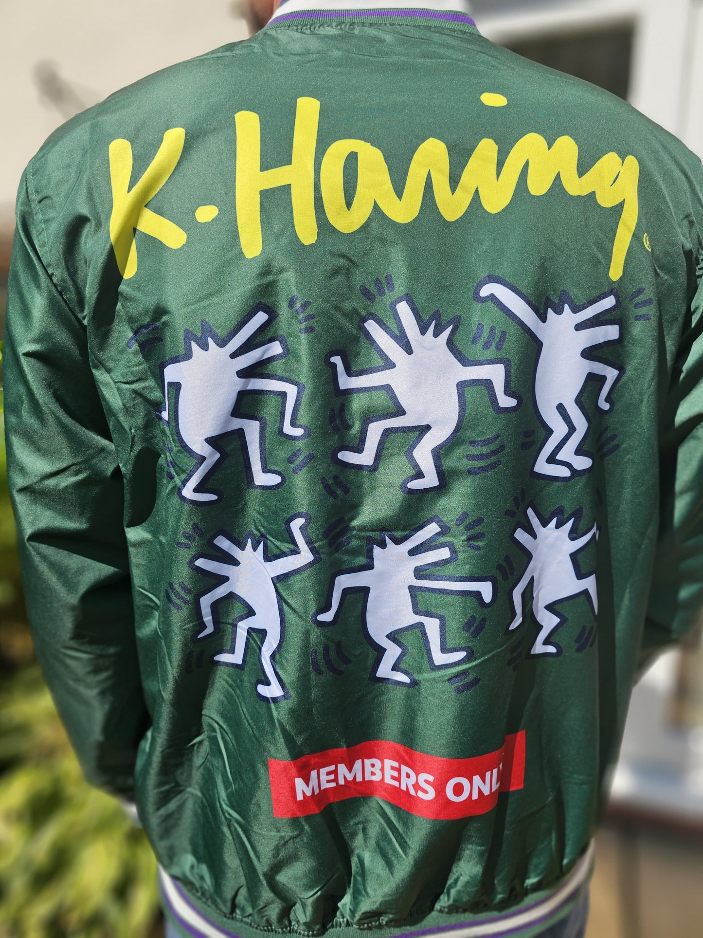 Keith Haring X Members Only Tokyo Pop Japan Full Zip Bomber Jacket - L/Large