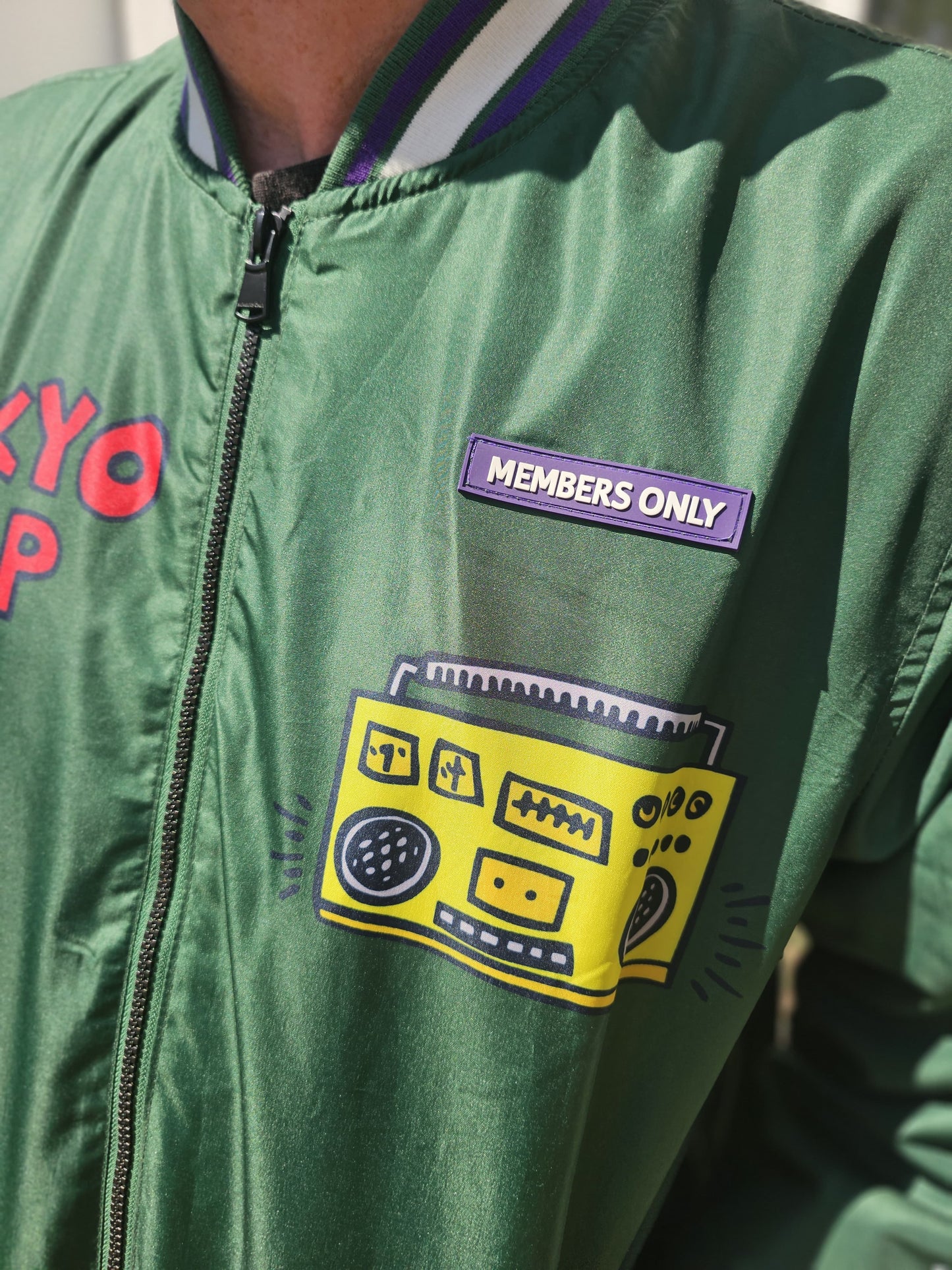 Keith Haring X Members Only Tokyo Pop Japan Full Zip Bomber Jacket - L/Large