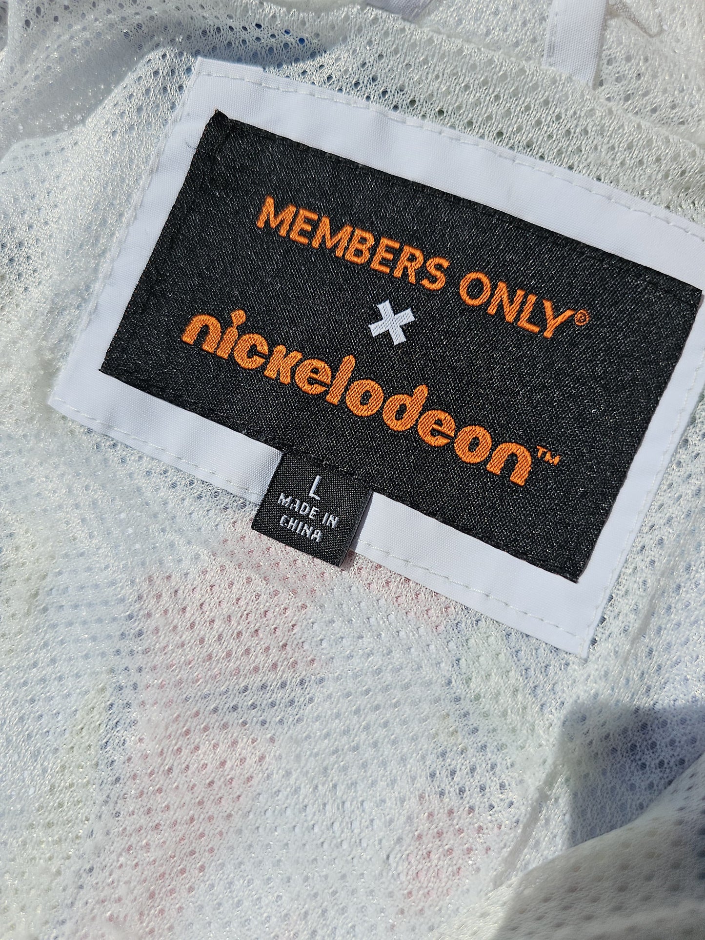 Rare Members Only X Nickelodeon Pullover 1/2 Zip Windbreaker Jacket/Anorak - L/Large