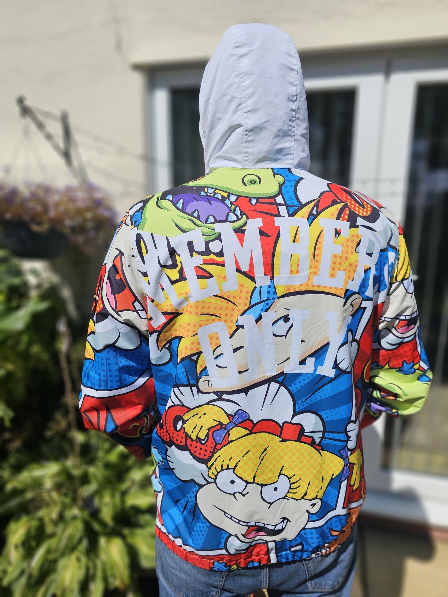 Rare Members Only X Nickelodeon Pullover 1/2 Zip Windbreaker Jacket/Anorak - L/Large