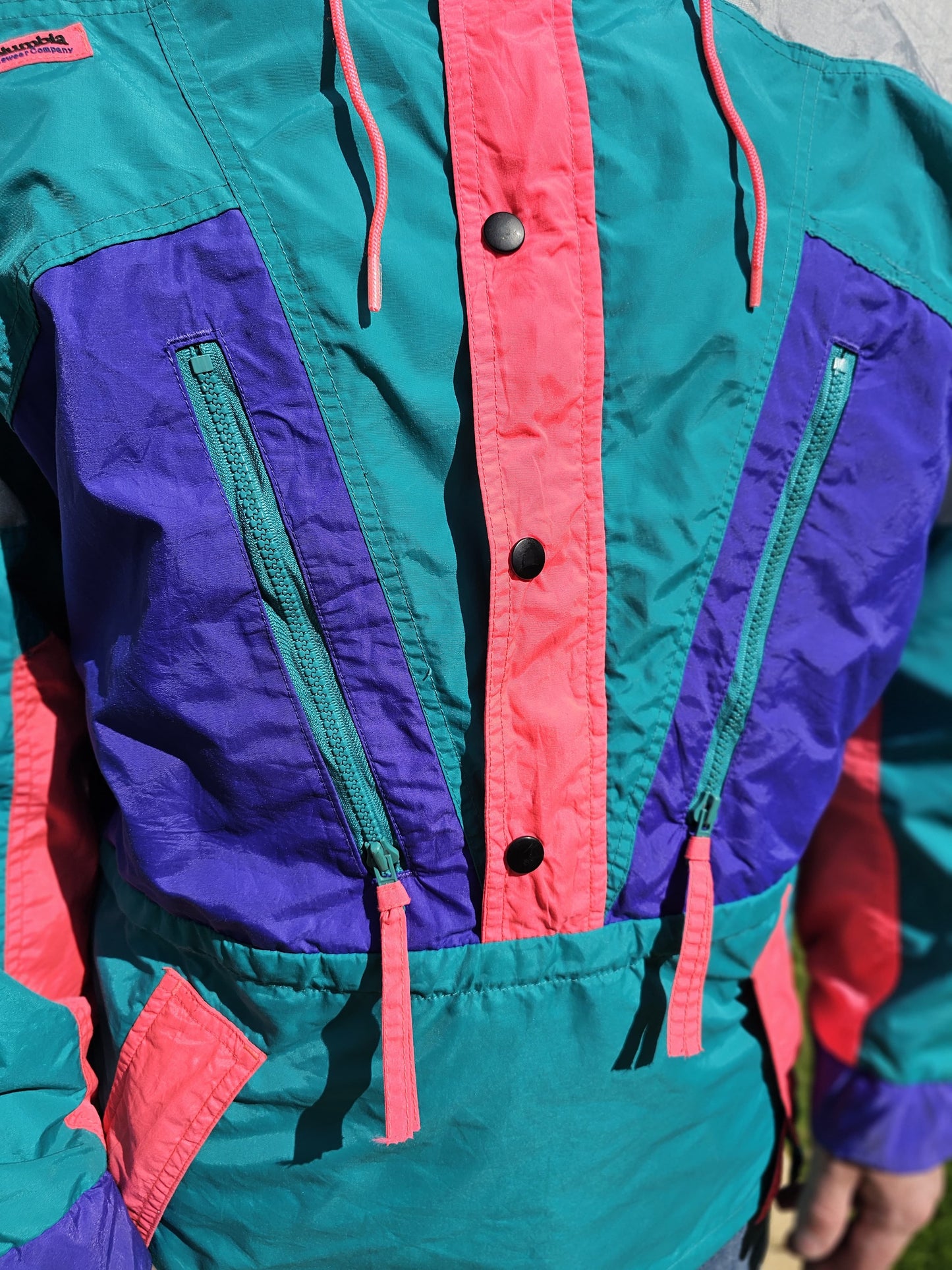 Rare 90's Vintage Columbia Windbreaker/Rain Coat/Jacket - M/Medium
