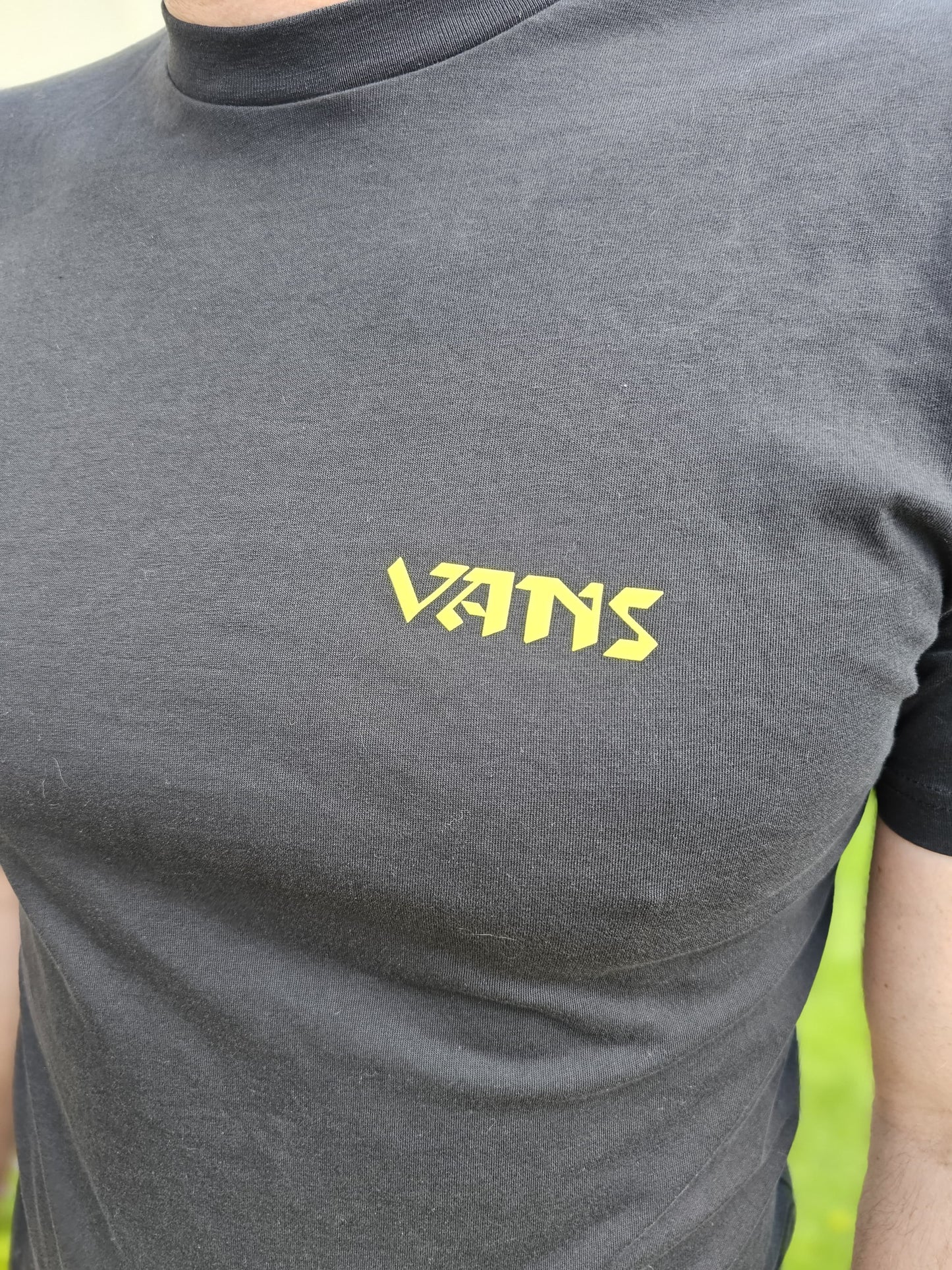 Mens/Unisex Black Vans Reaper Rear Printed Short Sleeve T-Shirt - M/Medium