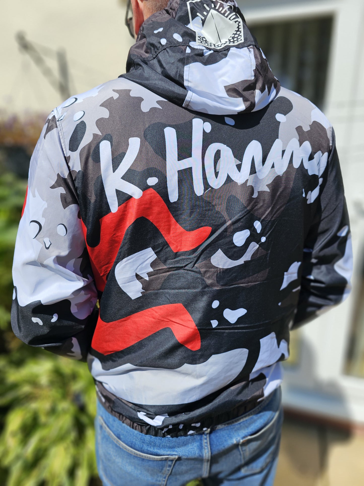 Keith Haring X Members Only Full Zip Hooded Windbreaker Jacket - L/Large