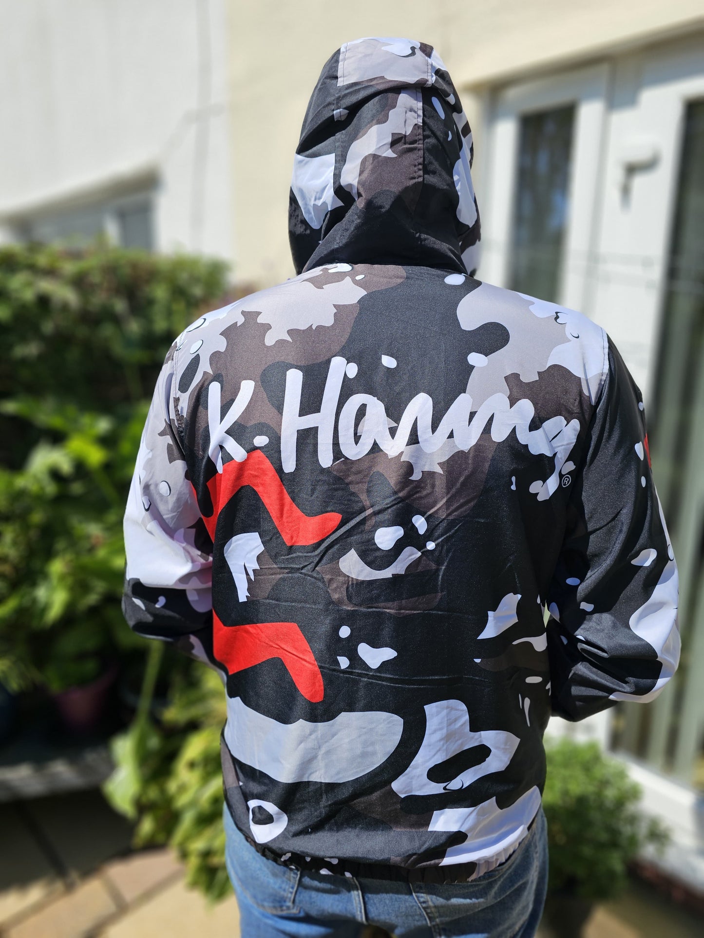 Keith Haring X Members Only Full Zip Hooded Windbreaker Jacket - L/Large