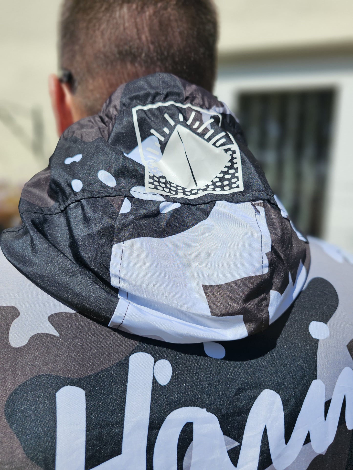 Keith Haring X Members Only Full Zip Hooded Windbreaker Jacket - L/Large