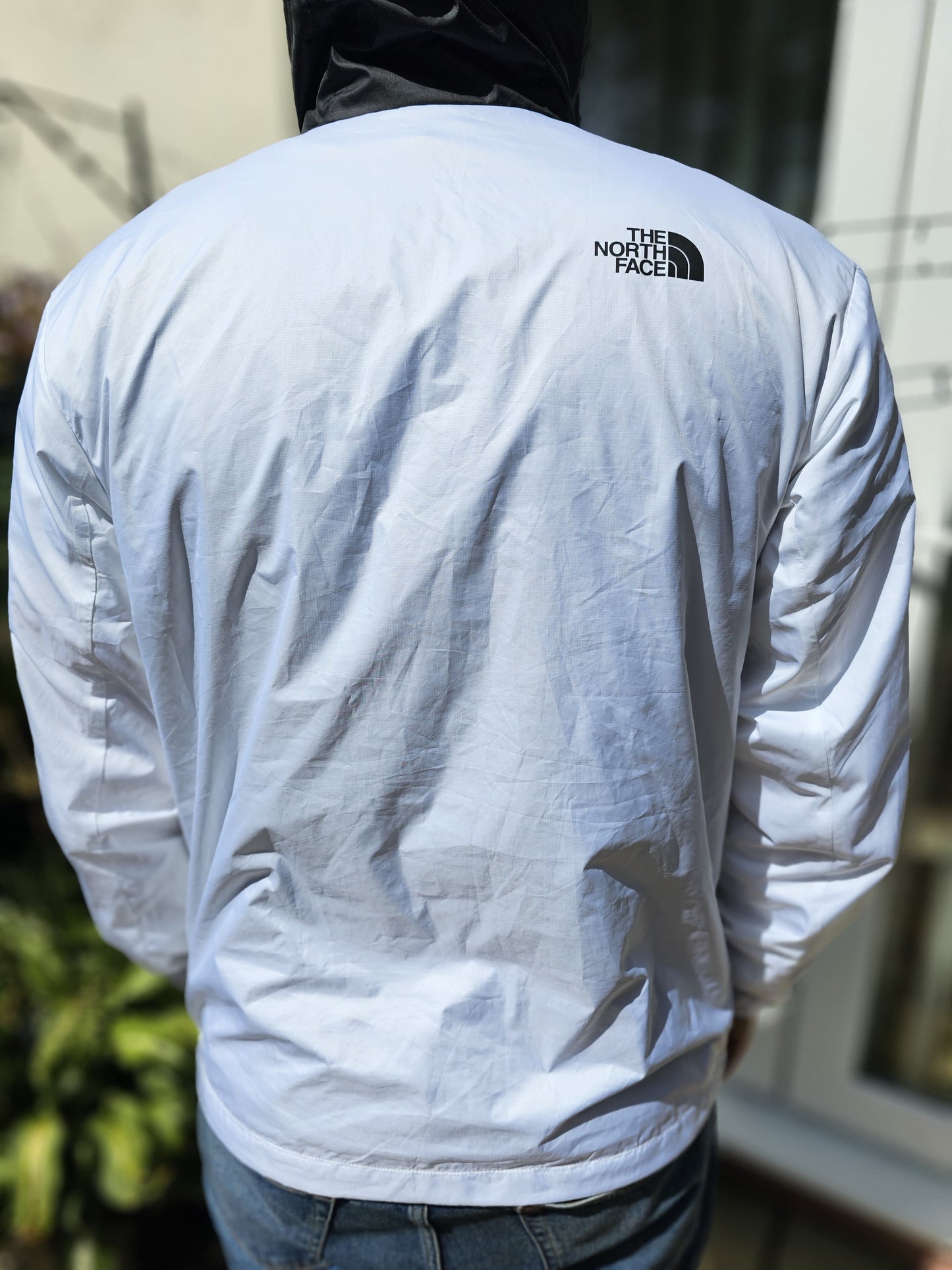 The North Face 1/2 Zip Hooded Pullover Black/White Windbreaker Jacket - M/Medium